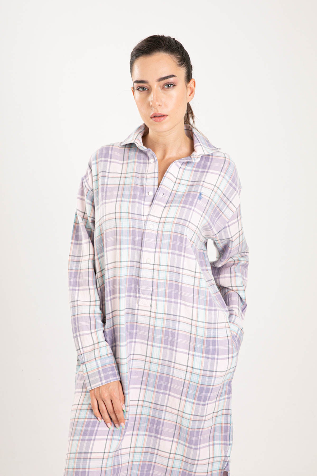 Polo Ralph Lauren Ekoseli Gömlek Elbise-Libas Trendy Fashion Store