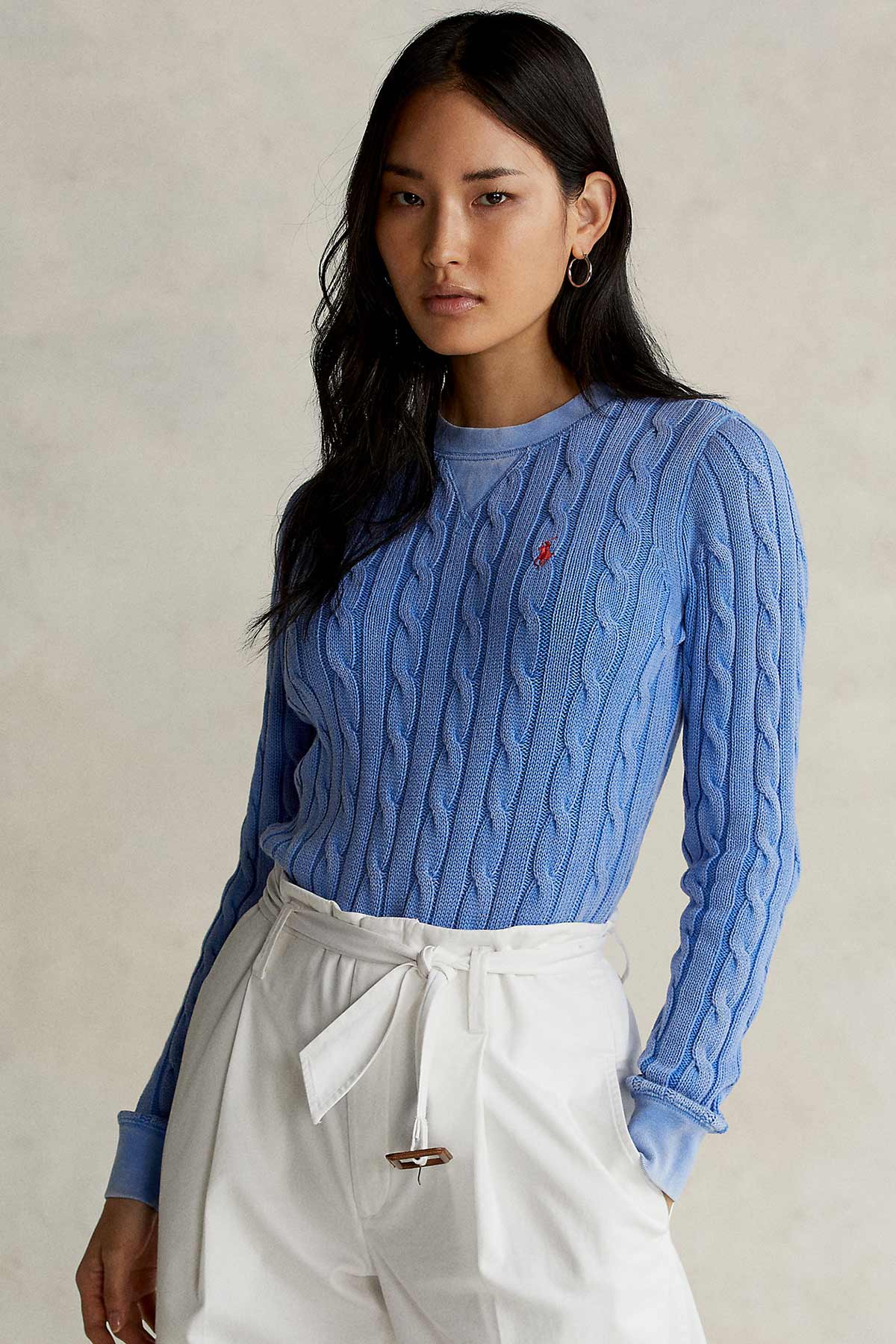 Polo Ralph Lauren Yuvarlak Yaka Saç Örgü Triko-Libas Trendy Fashion Store