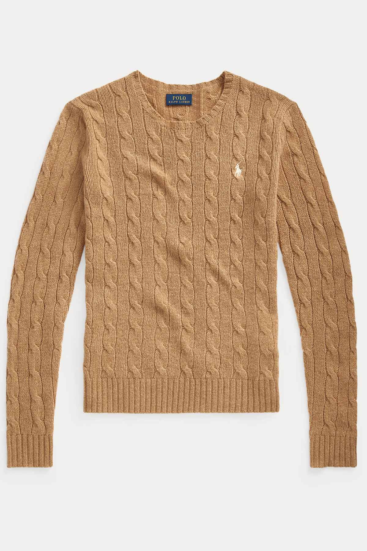 Polo Ralph Lauren Kaşmirli Yuvarlak Yaka Saç Örgü Triko-Libas Trendy Fashion Store