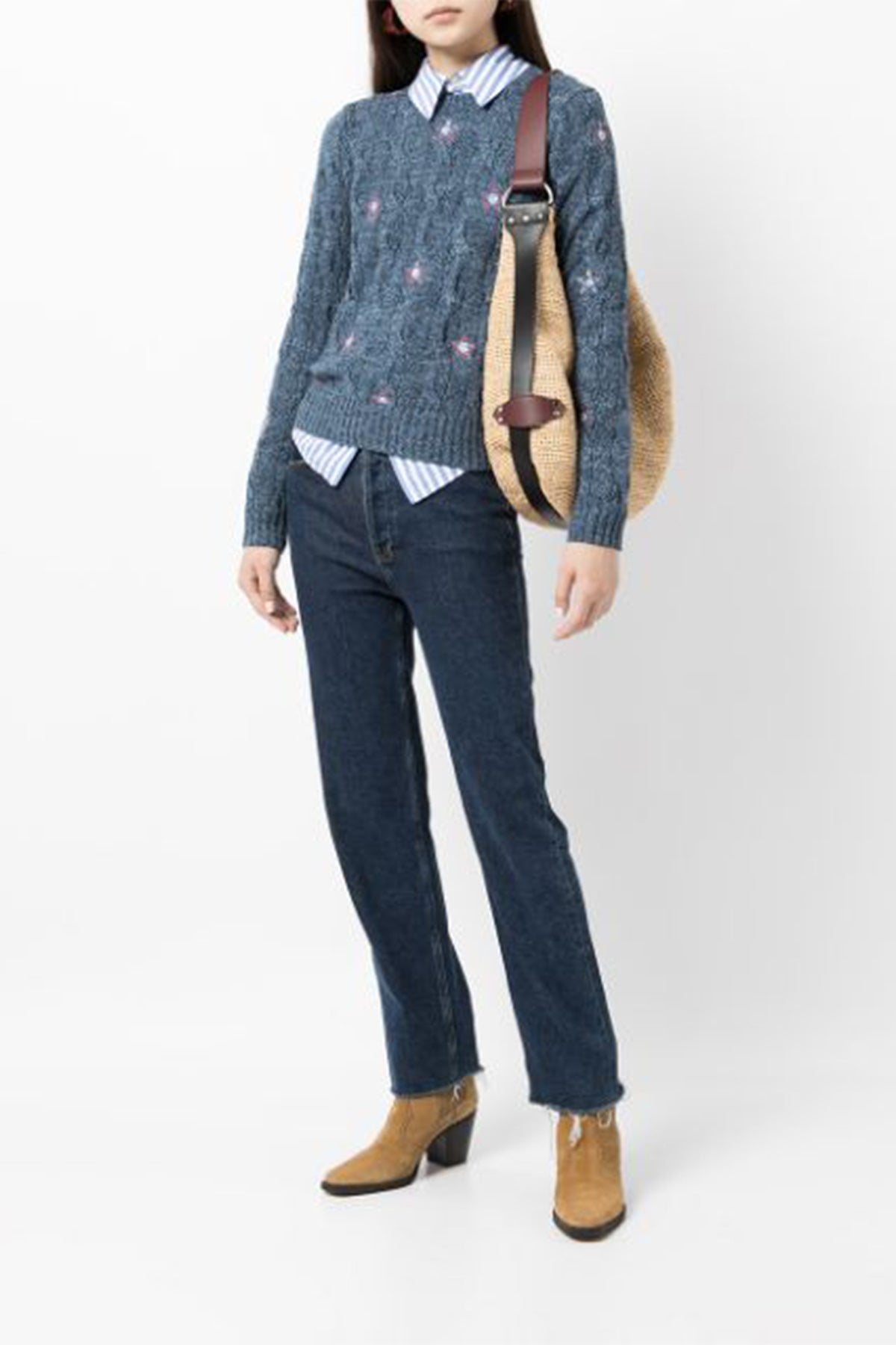 Polo Ralph Lauren Yuvarlak Yaka Saç Örgü Triko-Libas Trendy Fashion Store