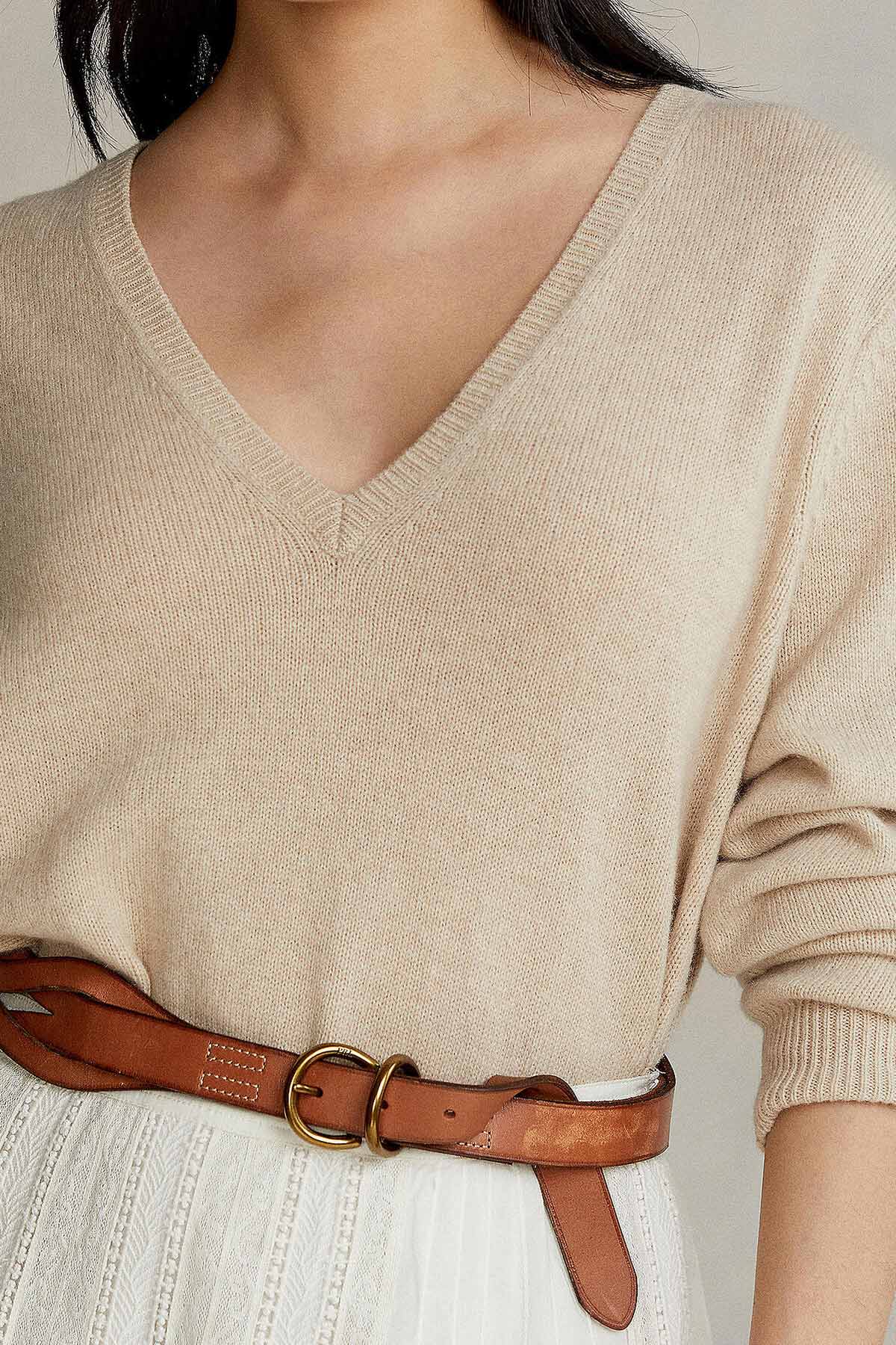 Polo Ralph Lauren V Yaka Kaşmirli Yün Triko-Libas Trendy Fashion Store