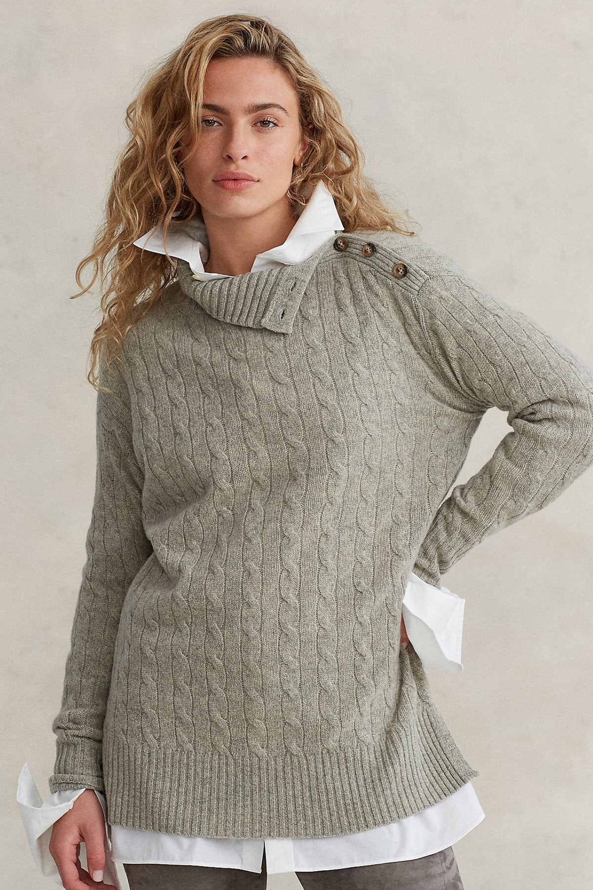 Polo Ralph Lauren Geniş Kesim Balıkçı Yaka Kaşmirli Triko-Libas Trendy Fashion Store