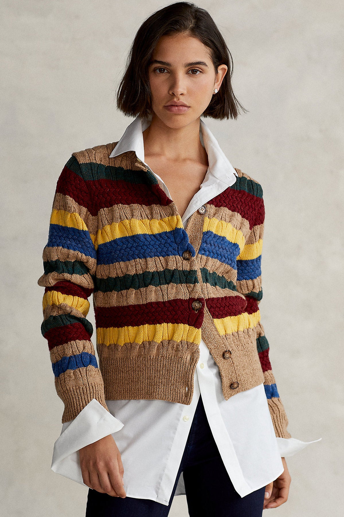 Polo Ralph Lauren Çok Renkli Saç Örgü Triko Ceket-Libas Trendy Fashion Store