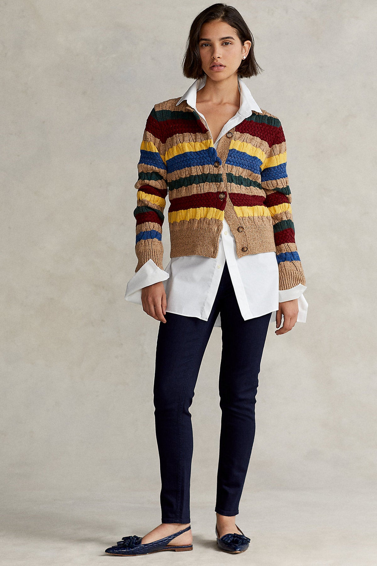 Polo Ralph Lauren Çok Renkli Saç Örgü Triko Ceket-Libas Trendy Fashion Store