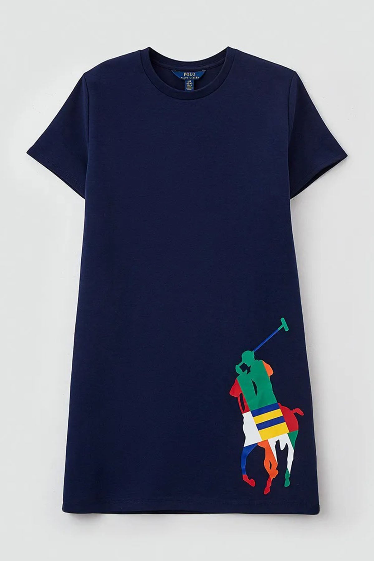 Polo Ralph Lauren Kids 5-6 Yaş Kız Çocuk Big Pony Logolu Elbise-Libas Trendy Fashion Store