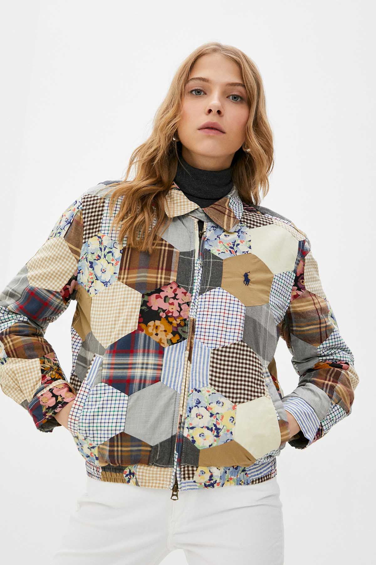 Polo Ralph Lauren Patchwork Desenli Dolgulu Ceket-Libas Trendy Fashion Store