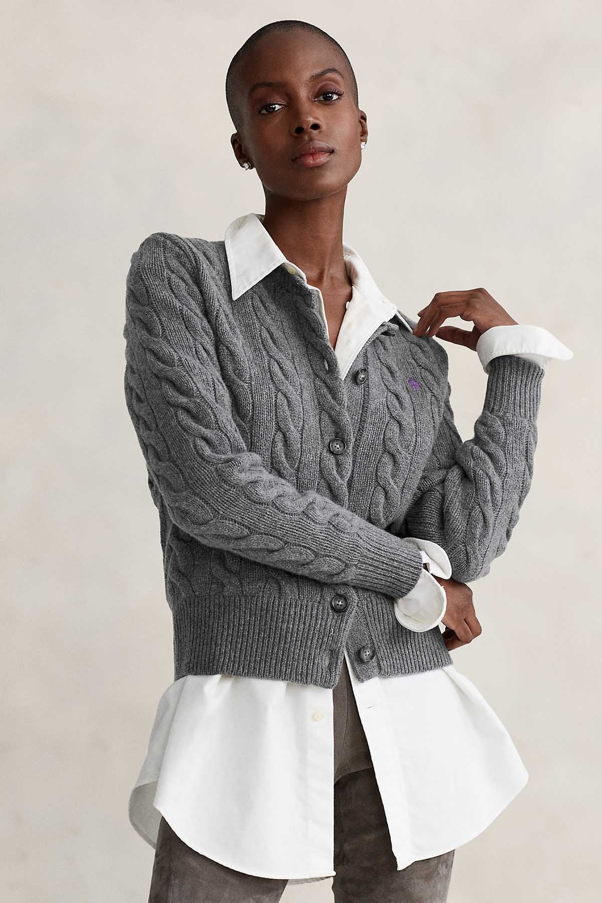 Polo Ralph Lauren Saç Örgü Kaşmirli Triko Ceket-Libas Trendy Fashion Store