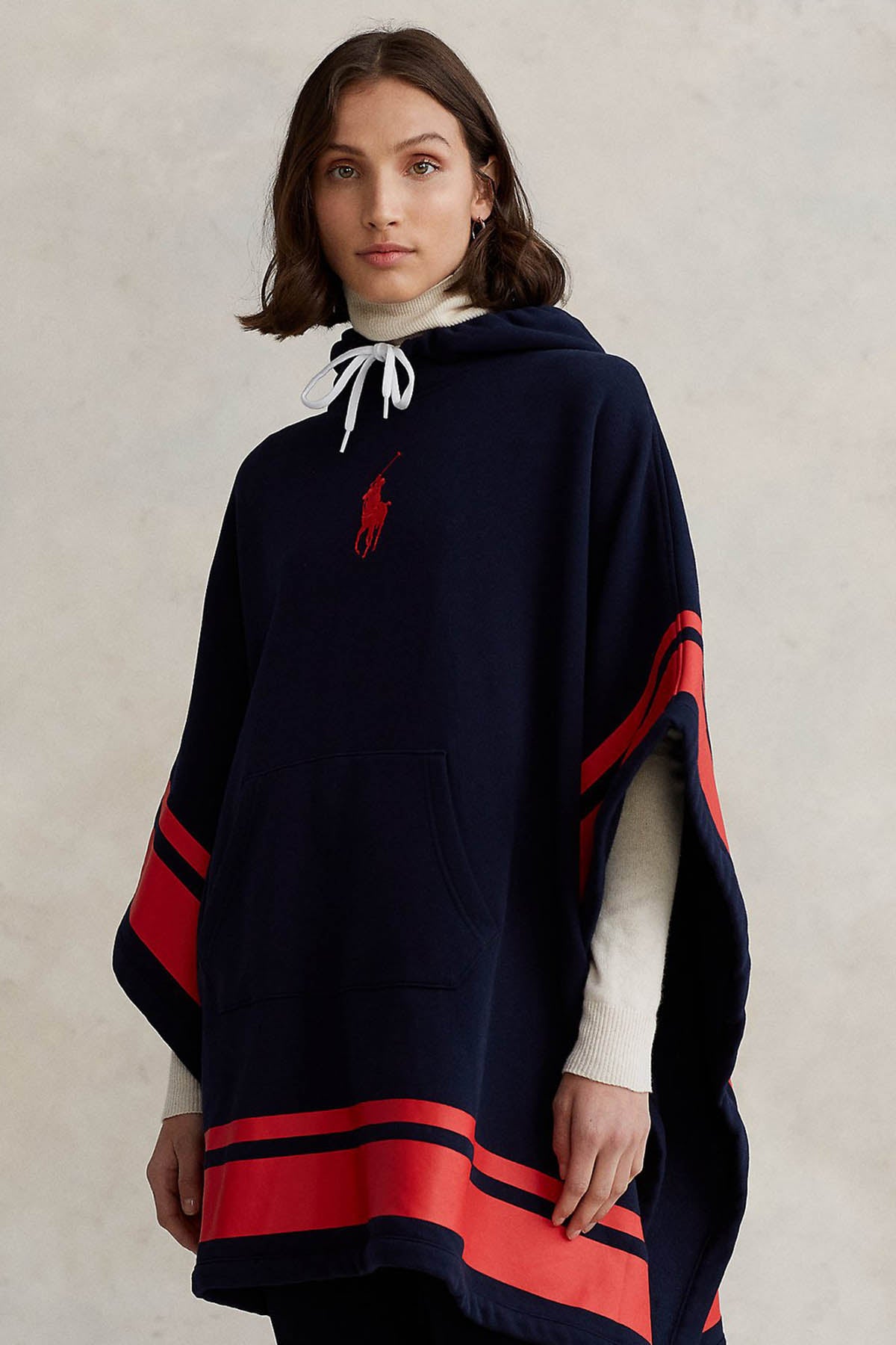 Polo Ralph Lauren Kapüşonlu Geniş Kesim Panço-Libas Trendy Fashion Store