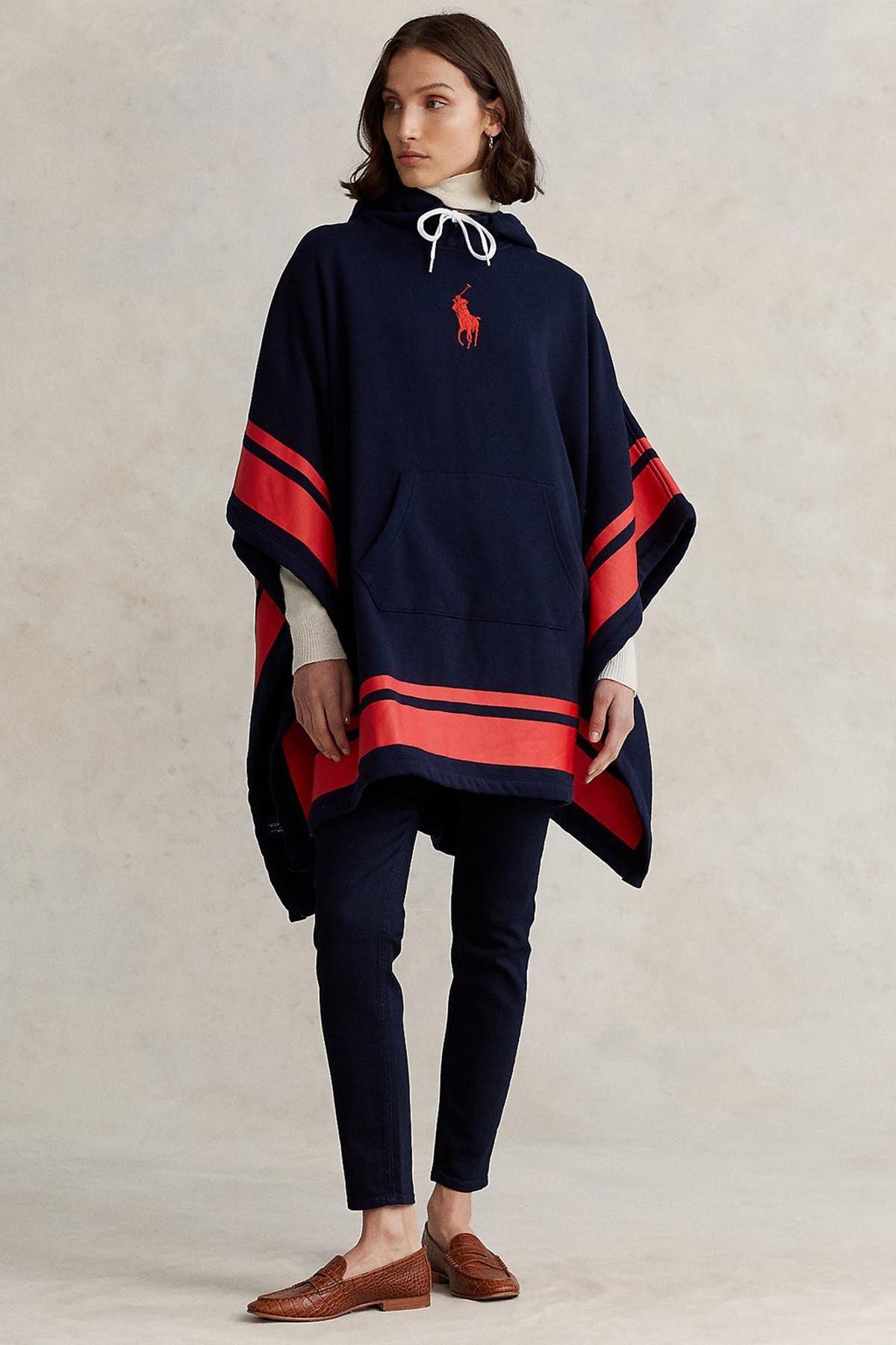 Polo Ralph Lauren Kapüşonlu Geniş Kesim Panço-Libas Trendy Fashion Store