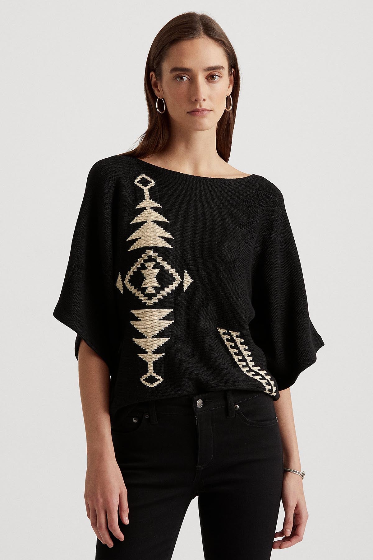 Polo Ralph Lauren Kayık Yaka Geniş Kesim Ketenli Triko-Libas Trendy Fashion Store