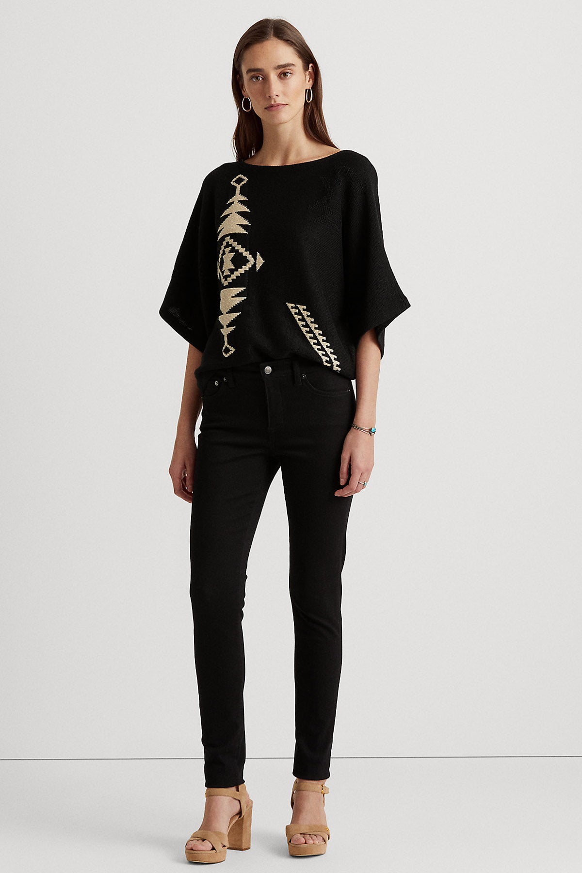 Polo Ralph Lauren Kayık Yaka Geniş Kesim Ketenli Triko-Libas Trendy Fashion Store