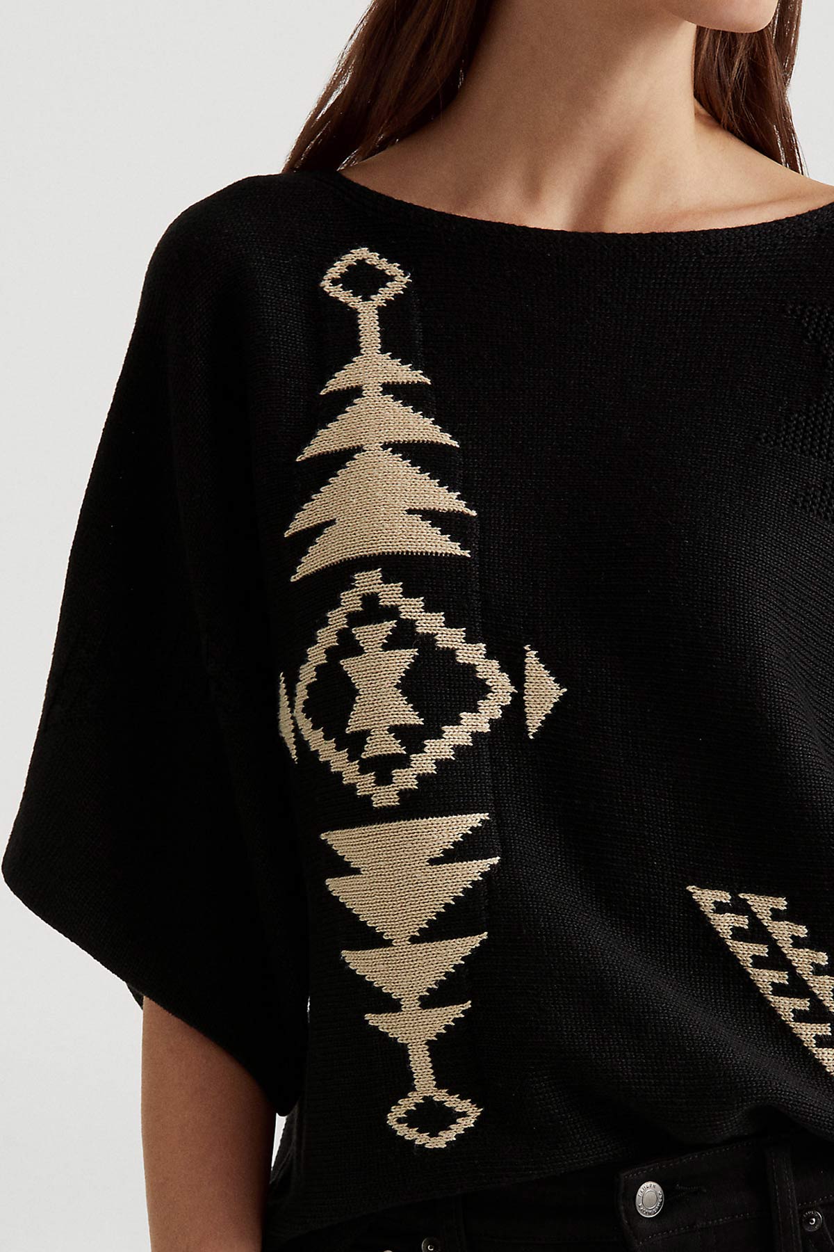 Polo Ralph Lauren Kayık Yaka Geniş Kesim Ketenli Triko-Libas Trendy Fashion Store