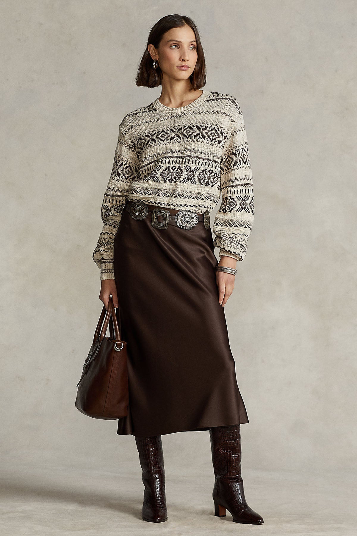 Polo Ralph Lauren Etnik Desenli Örgü Triko-Libas Trendy Fashion Store