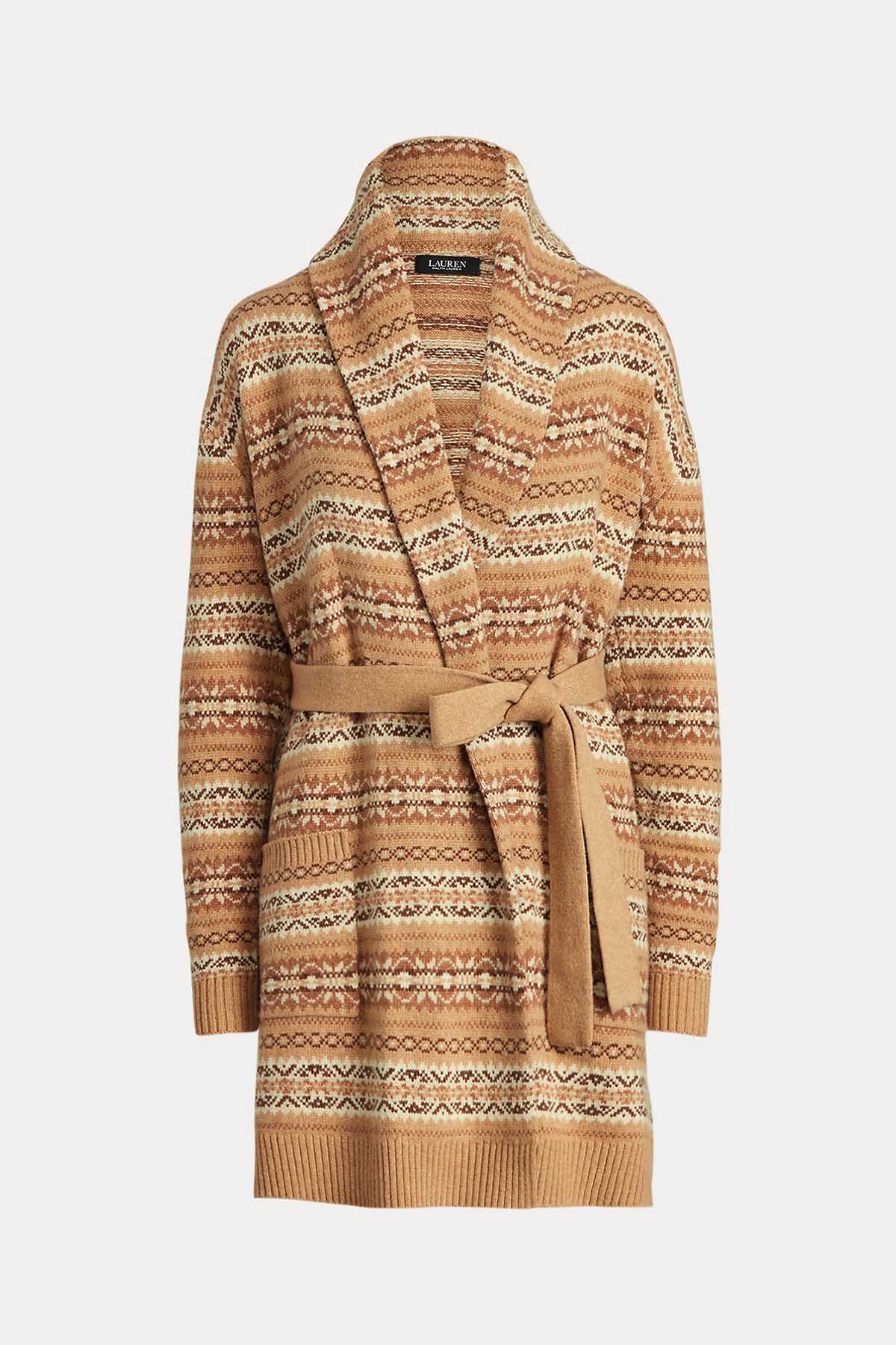 Polo Ralph Lauren Şal Yaka Belden Kuşaklı Triko Ceket-Libas Trendy Fashion Store