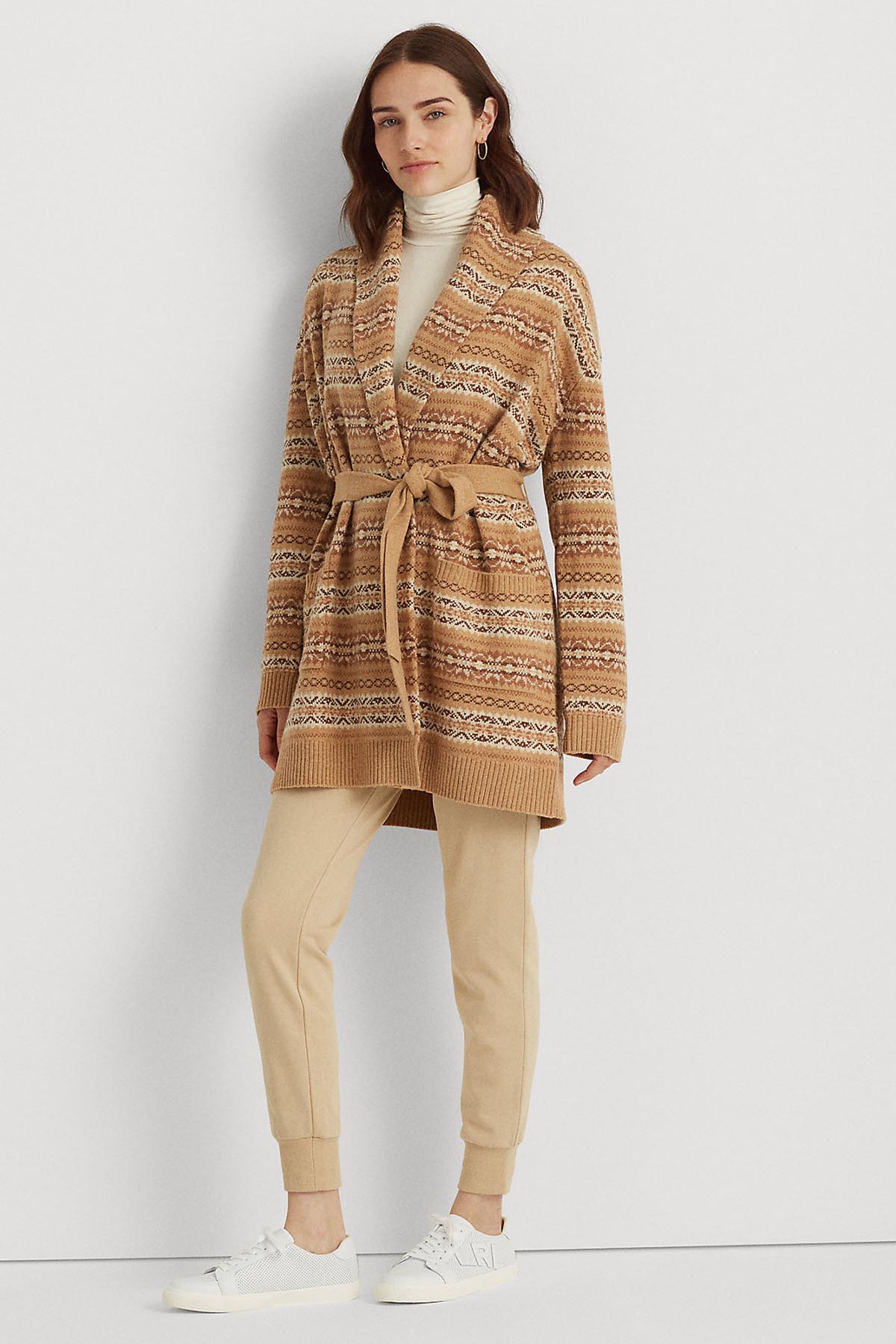 Polo Ralph Lauren Şal Yaka Belden Kuşaklı Triko Ceket-Libas Trendy Fashion Store