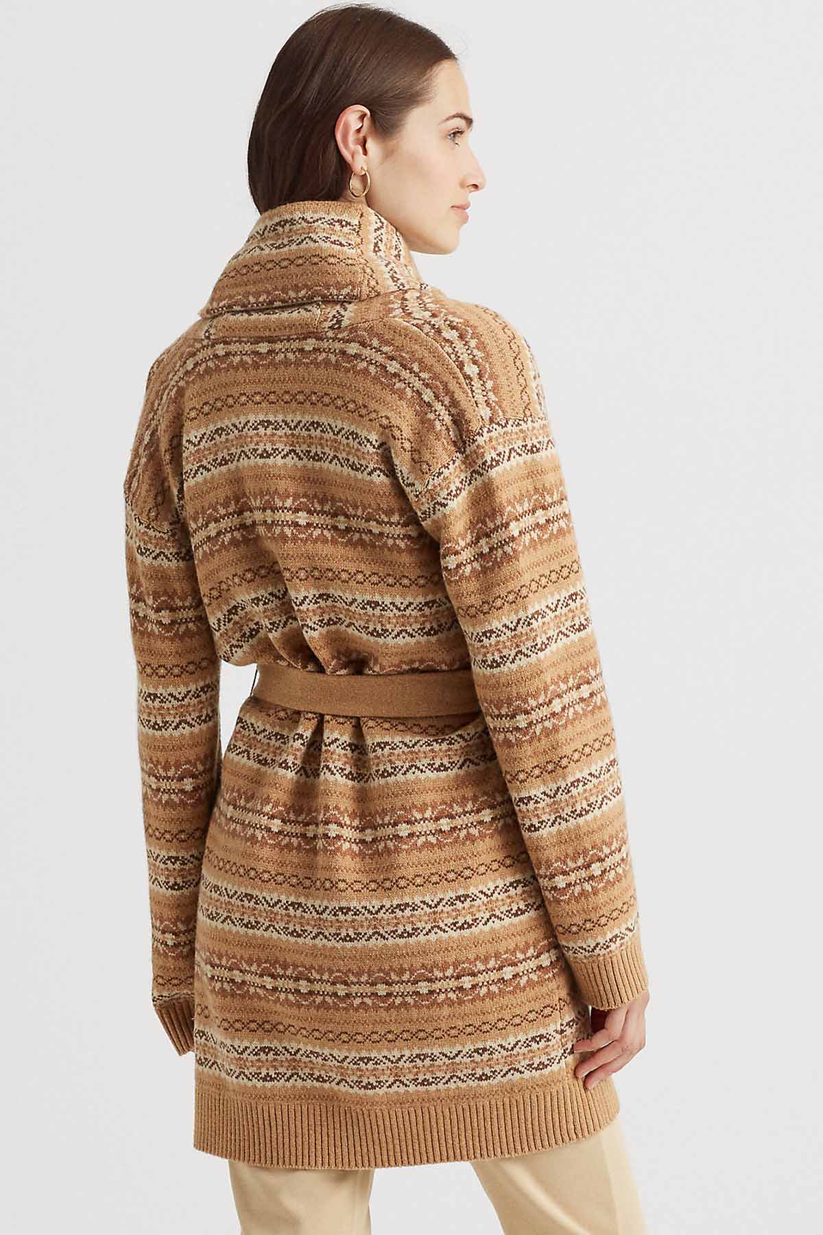 Polo Ralph Lauren Şal Yaka Belden Kuşaklı Triko Ceket-Libas Trendy Fashion Store