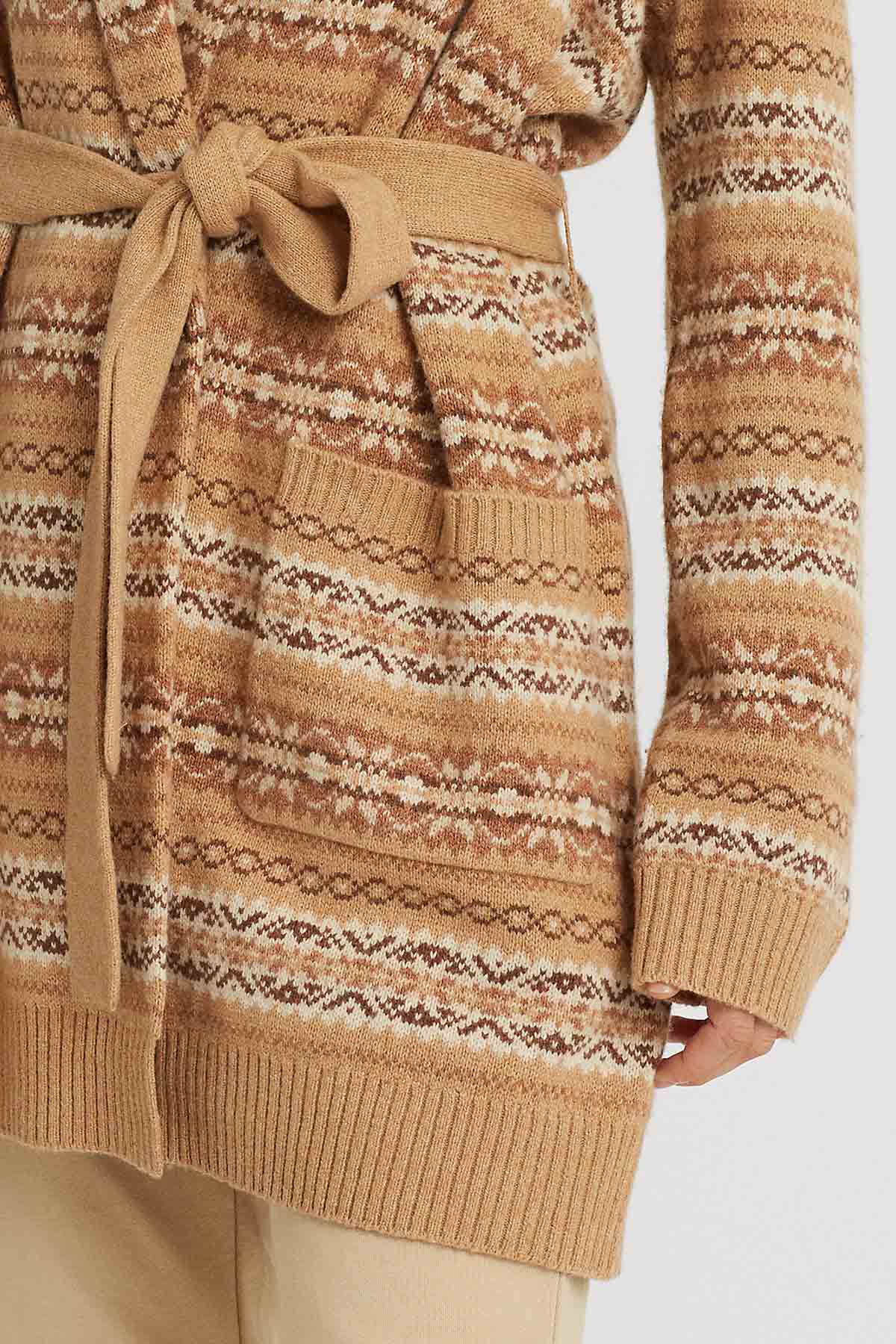 Polo Ralph Lauren Şal Yaka Belden Kuşaklı Triko Ceket-Libas Trendy Fashion Store