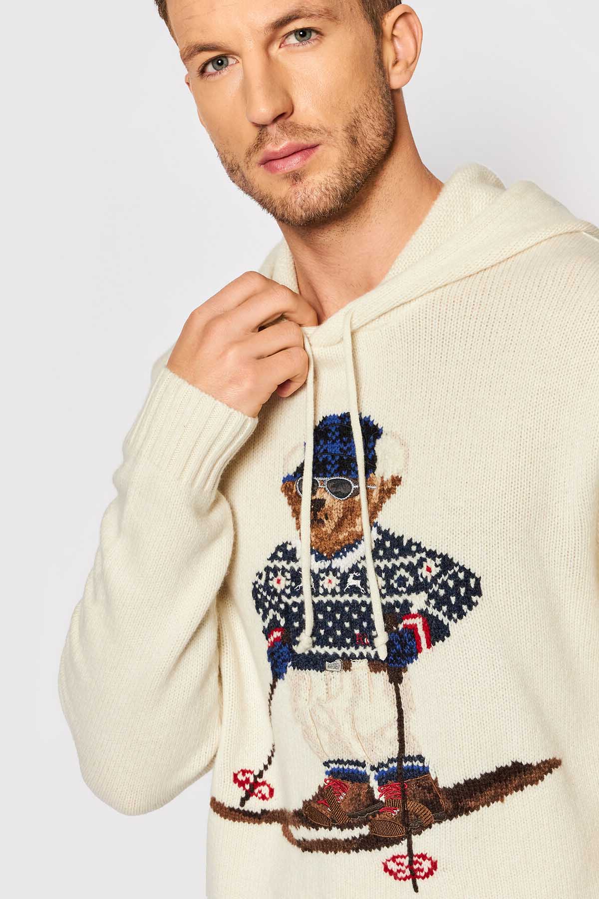 Polo Ralph Lauren Kaşmirli Kayak Temalı Polo Bear Triko-Libas Trendy Fashion Store