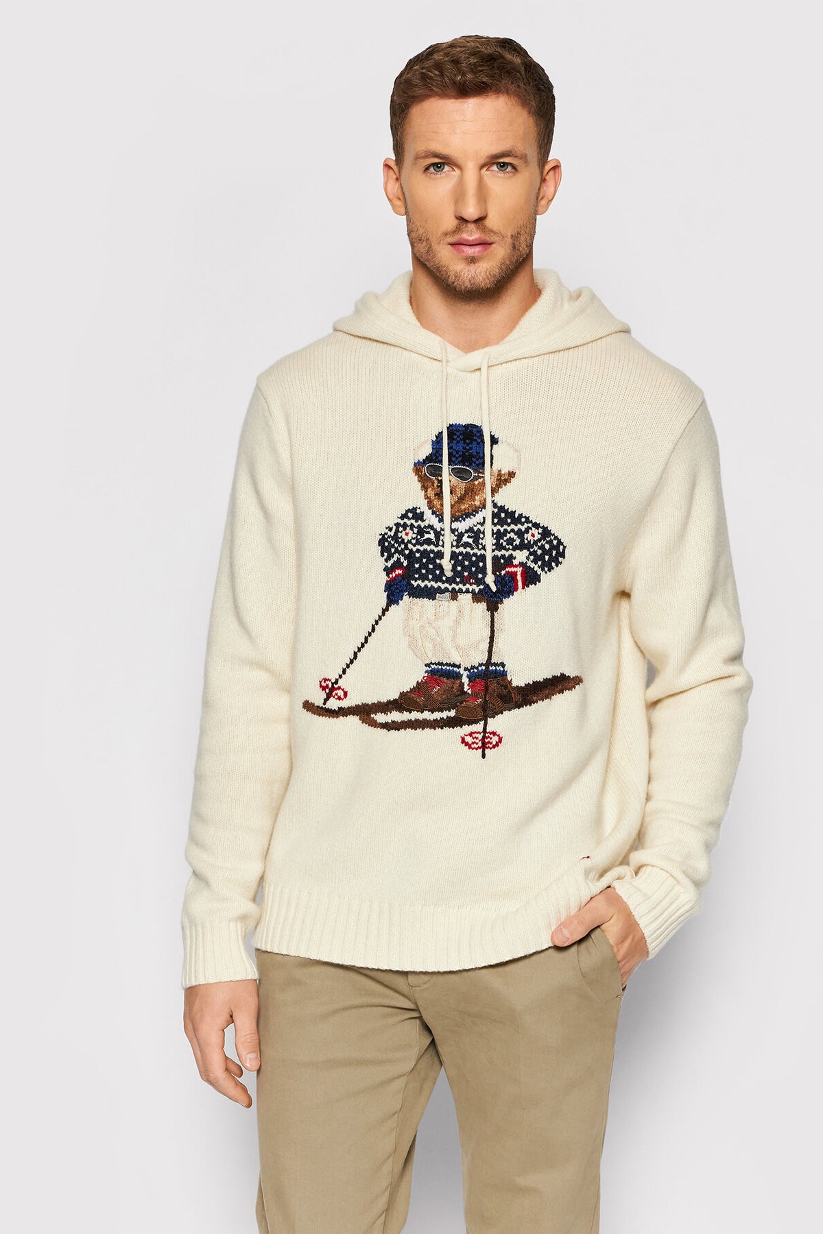 Polo Ralph Lauren Kaşmirli Kayak Temalı Polo Bear Triko-Libas Trendy Fashion Store