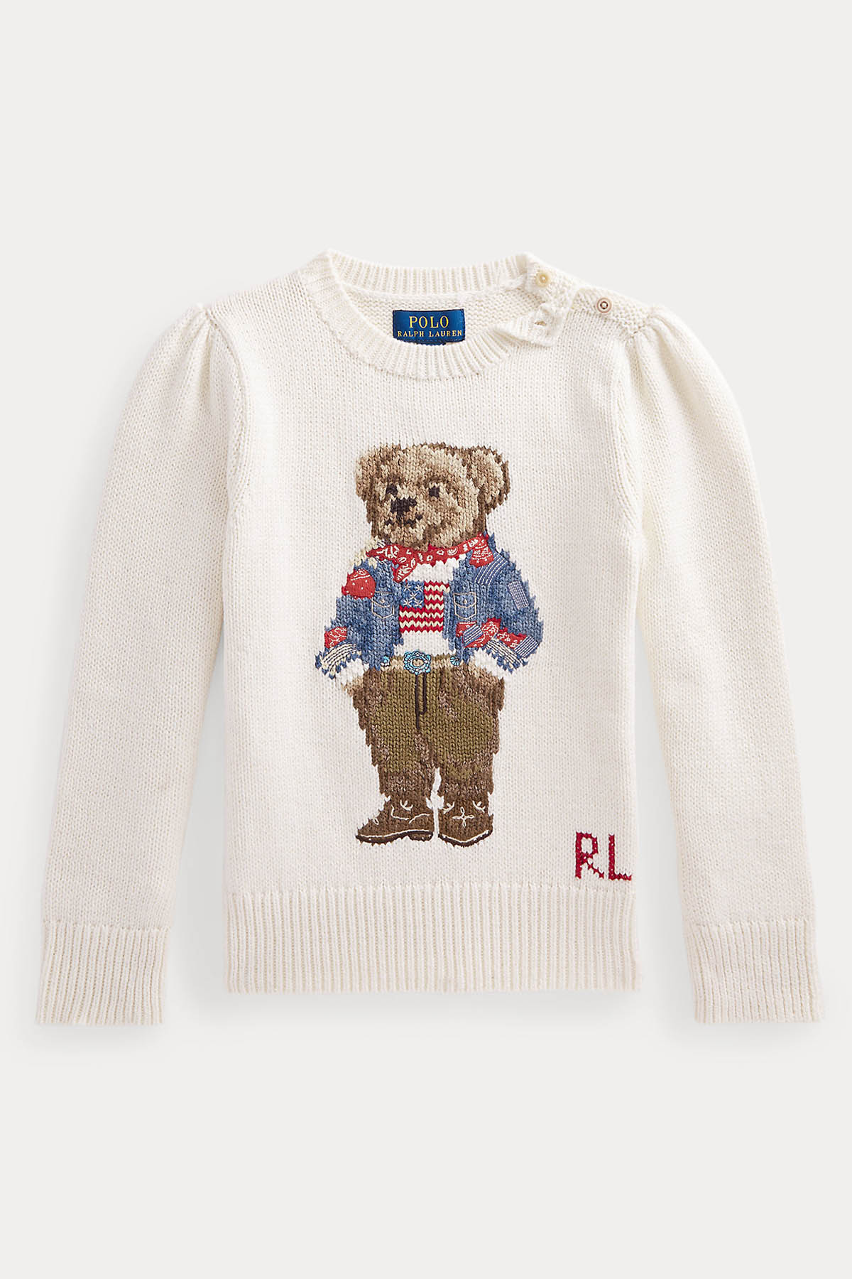 Polo Ralph Lauren Kids 5 Yaş Kız Çocuk Polo Bear Örgü Triko-Libas Trendy Fashion Store