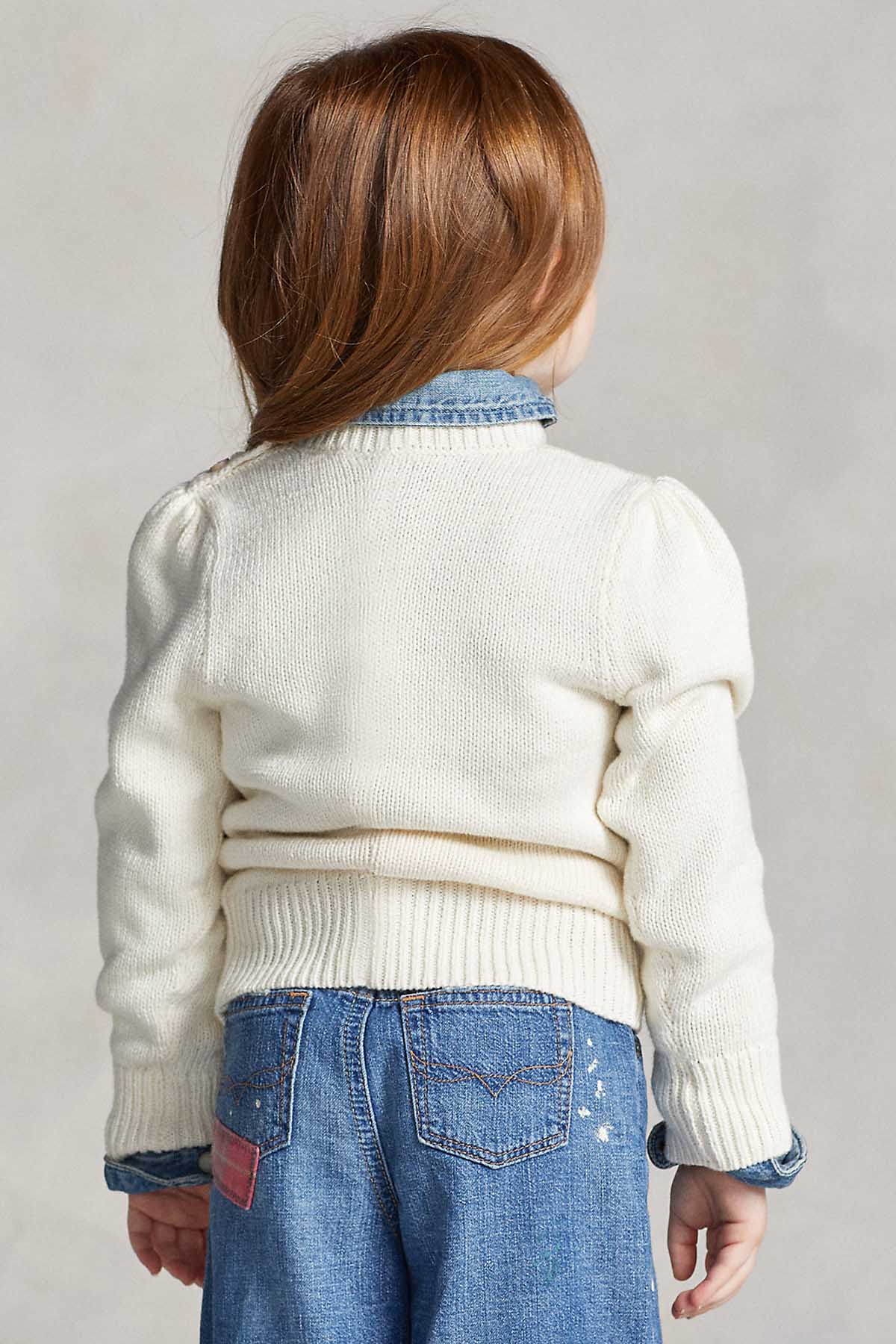 Polo Ralph Lauren Kids 5 Yaş Kız Çocuk Polo Bear Örgü Triko-Libas Trendy Fashion Store