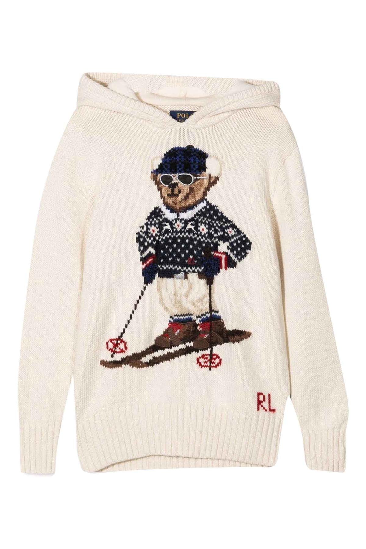 Polo Ralph Lauren Kids 2-4 Yaş Erkek Çocuk Polo Bear Kayak Temalı Triko-Libas Trendy Fashion Store