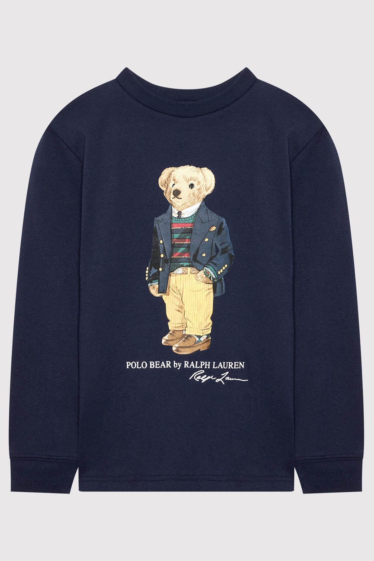 Polo Ralph Lauren Kids 5-7 Yaş Erkek Çocuk Polo Bear Uzun Kollu T-shirt-Libas Trendy Fashion Store