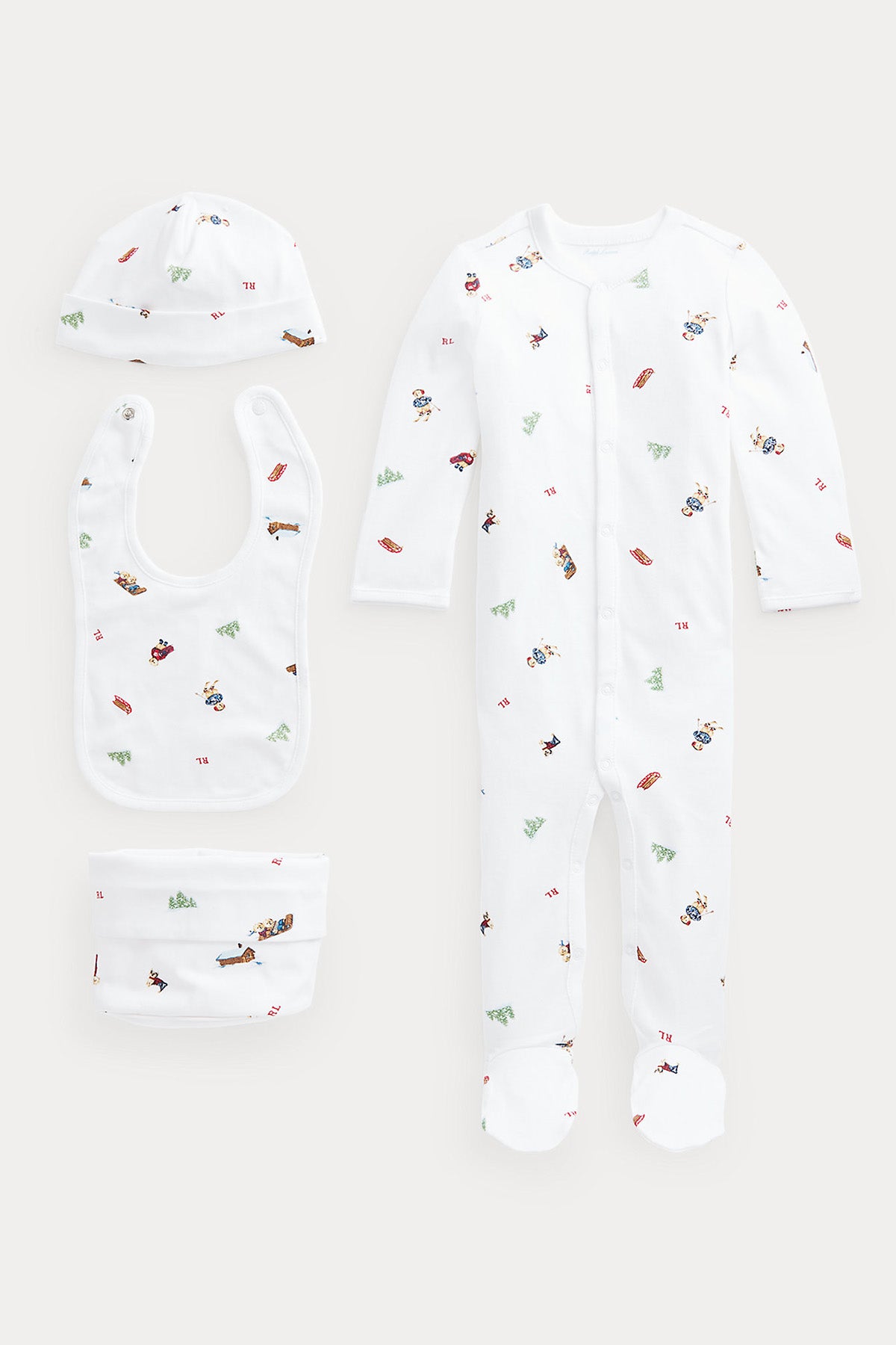 Polo Ralph Lauren Kids 3-6 Ay Unisex Polo Bear Tulum Set-Libas Trendy Fashion Store