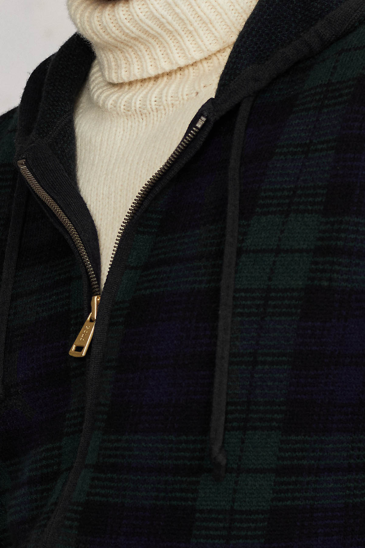 Polo Ralph Lauren Ekoseli Kapüşonlu Yün Ceket-Libas Trendy Fashion Store