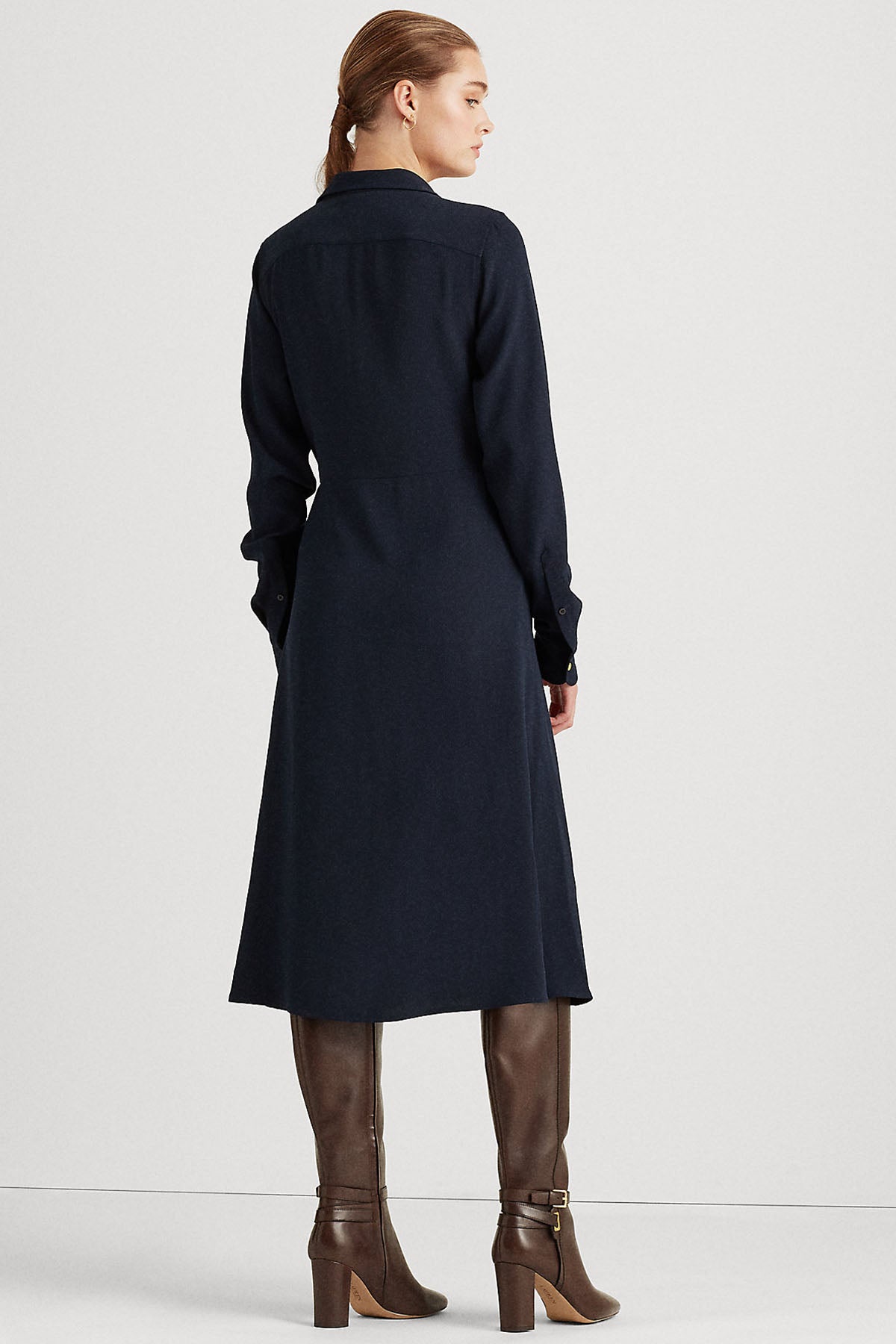 Polo Ralph Lauren Belden Kuşaklı Midi Elbise-Libas Trendy Fashion Store