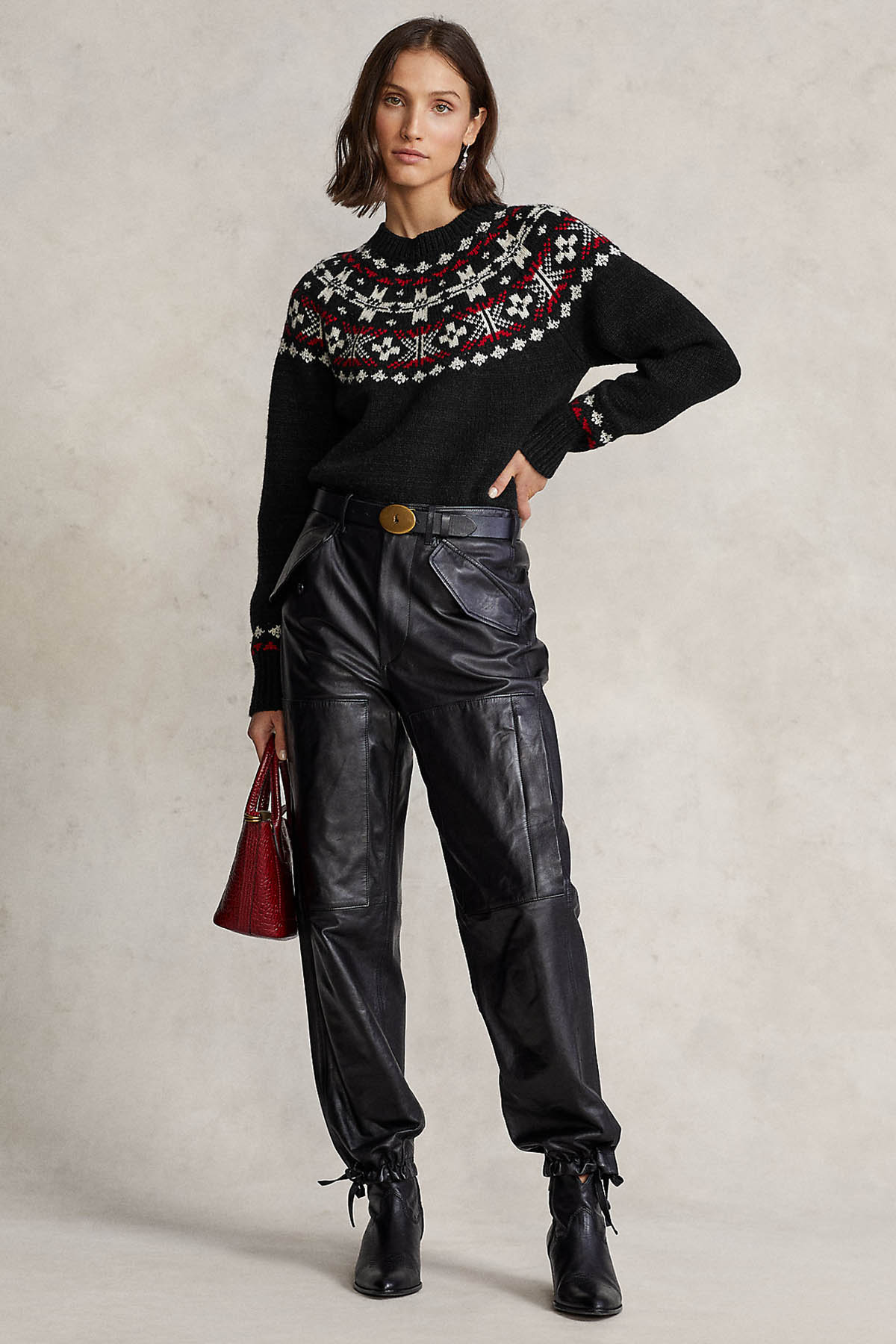 Polo Ralph Lauren Desenli Yün Örgü Triko-Libas Trendy Fashion Store