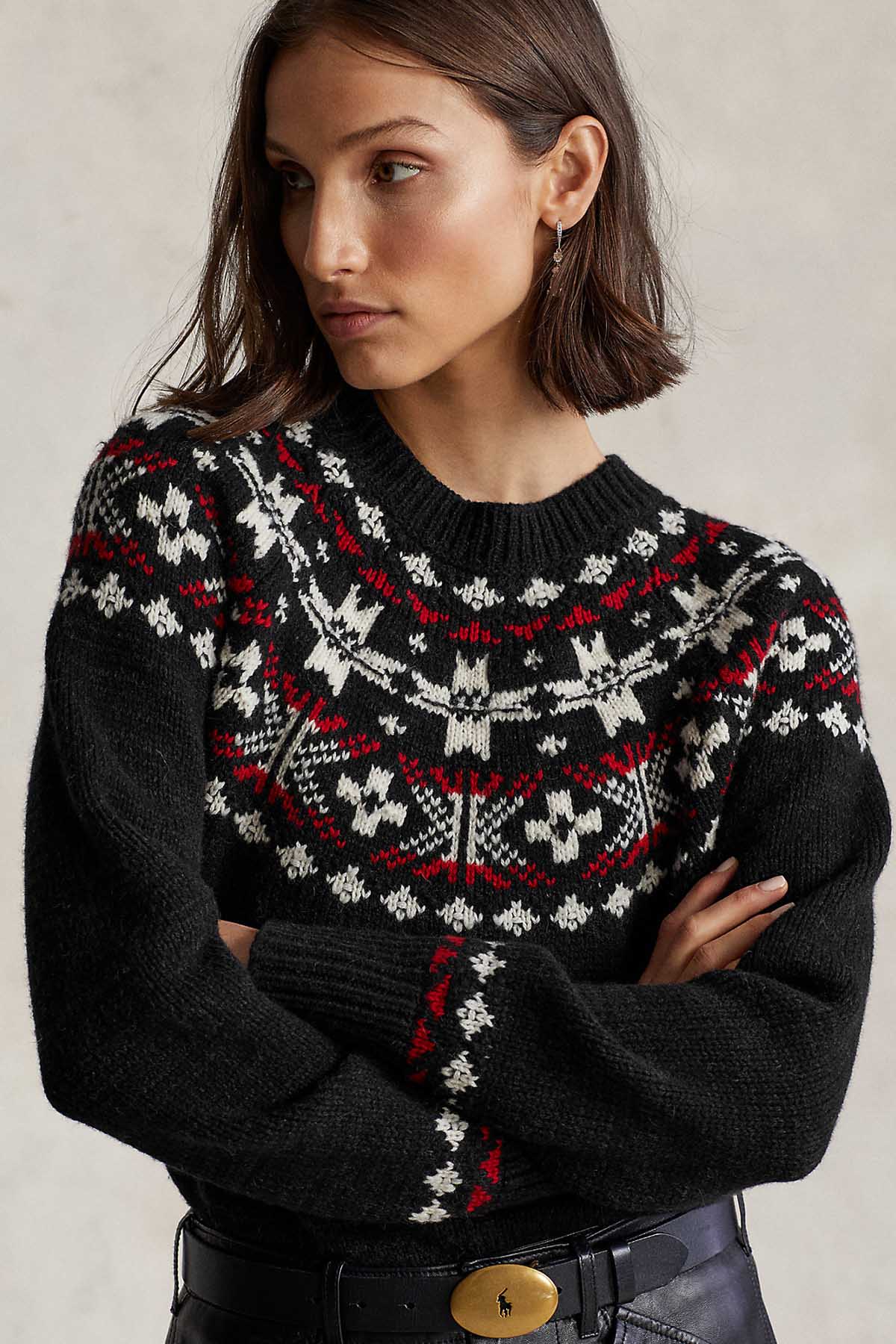 Polo Ralph Lauren Desenli Yün Örgü Triko-Libas Trendy Fashion Store