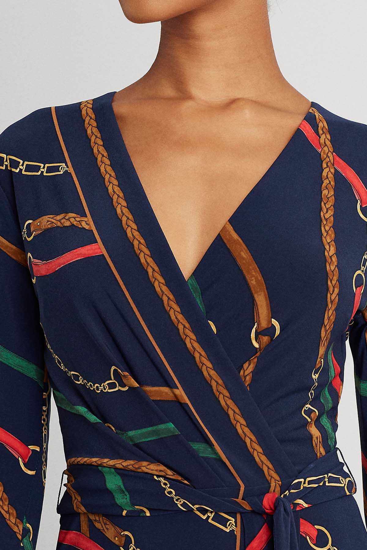 Polo Ralph Lauren V Yaka Kruvaze Elbise-Libas Trendy Fashion Store