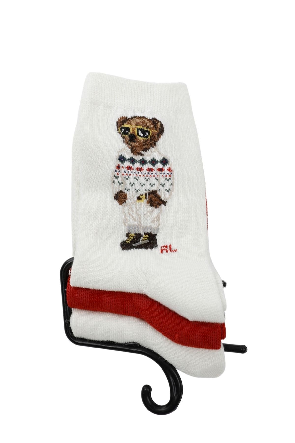 Polo Ralph Lauren Kids 4-7 Yaş Kız Çocuk Polo Bear 3'lü Paket Çorap-Libas Trendy Fashion Store