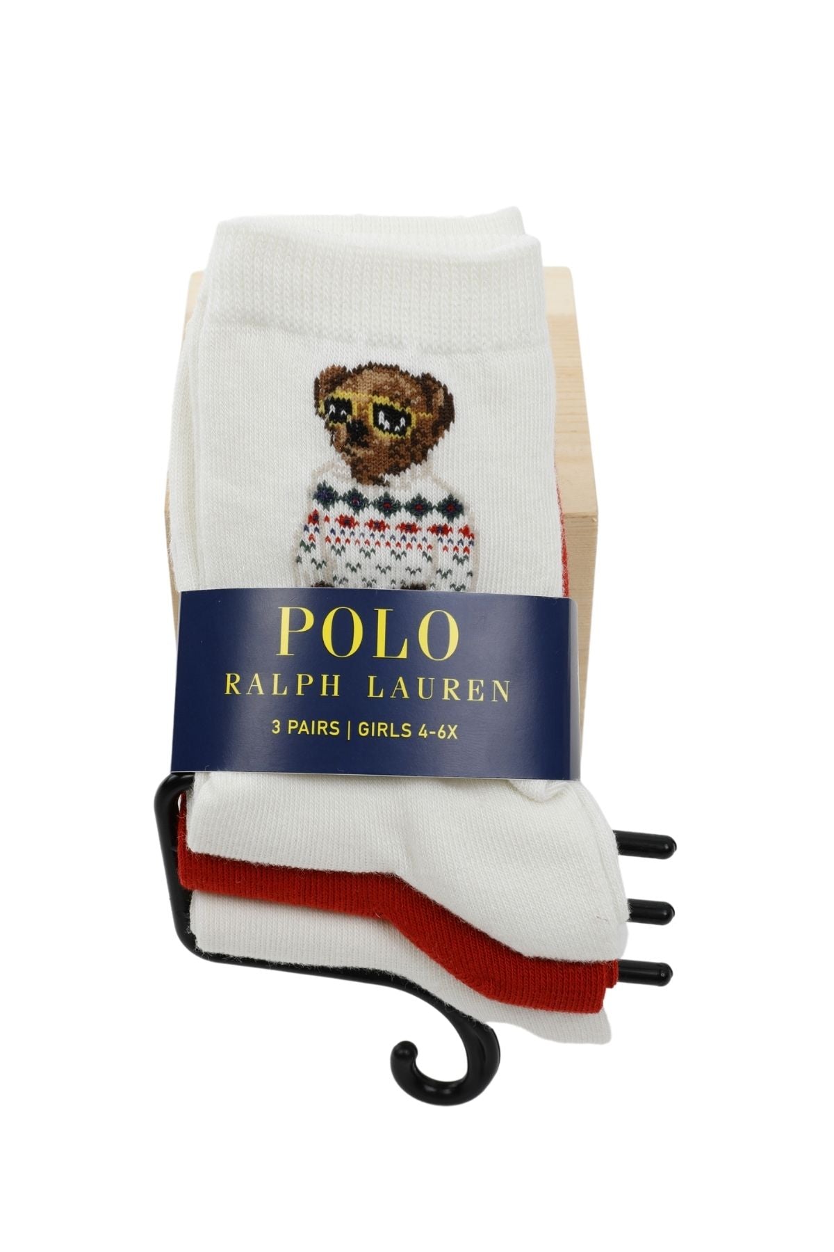 Polo Ralph Lauren Kids 4-7 Yaş Kız Çocuk Polo Bear 3'lü Paket Çorap-Libas Trendy Fashion Store