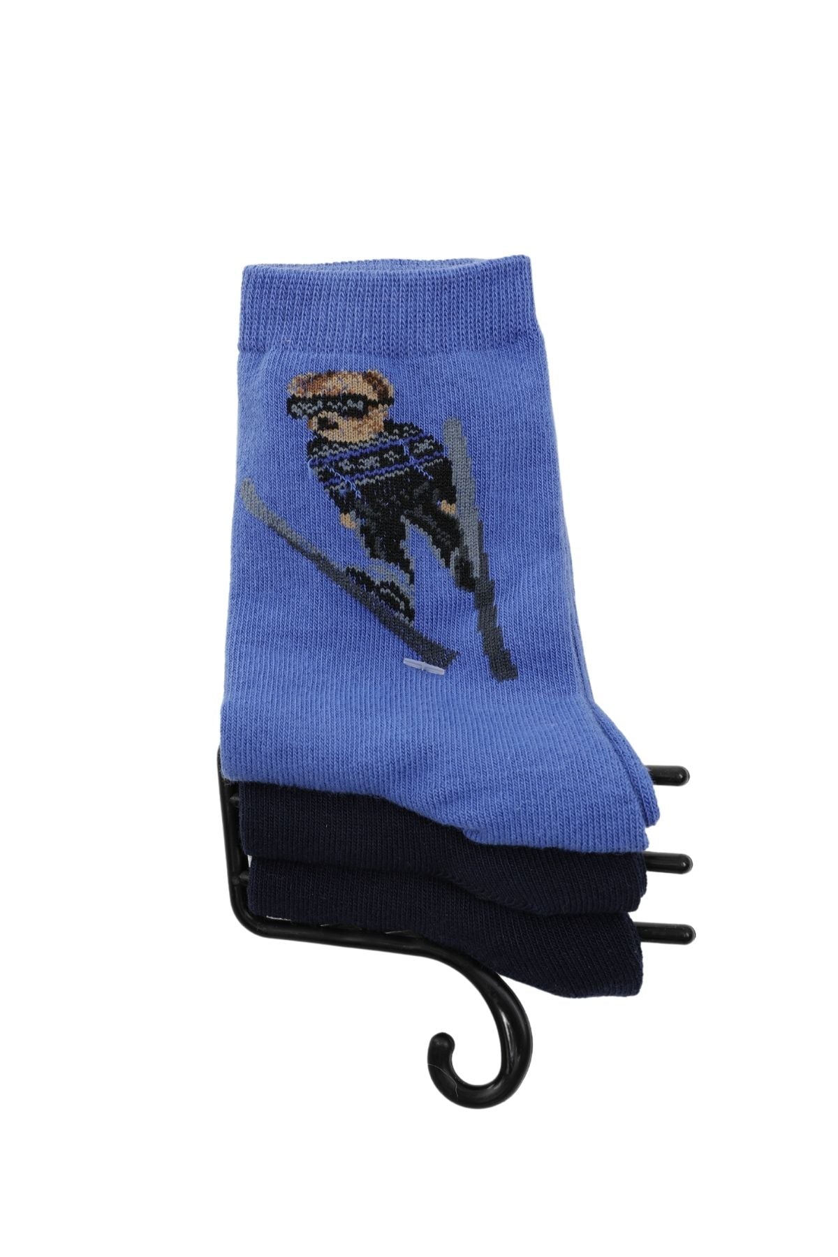 Polo Ralph Lauren Kids 4-7 Yaş Erkek Çocuk Polo Bear 3'lü Paket Çorap-Libas Trendy Fashion Store