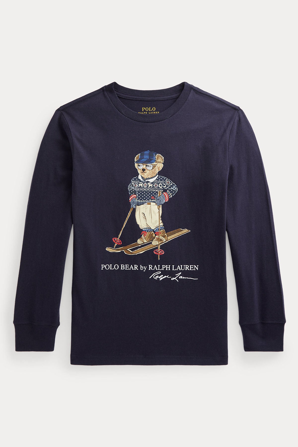 Polo Ralph Lauren Kids S-L Beden Erkek Çocuk Kayak Temalı Polo Bear T-shirt-Libas Trendy Fashion Store