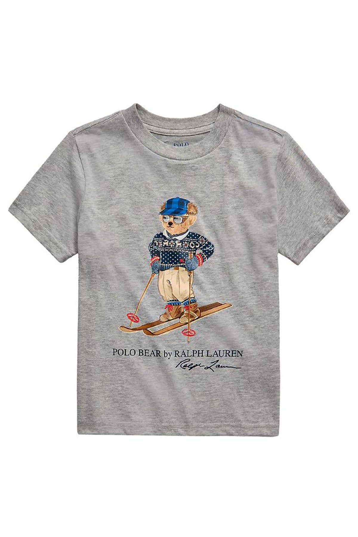 Polo Ralph Lauren Kids 5-7 Yaş Erkek Çocuk Kayak Temalı Polo Bear T-shirt-Libas Trendy Fashion Store