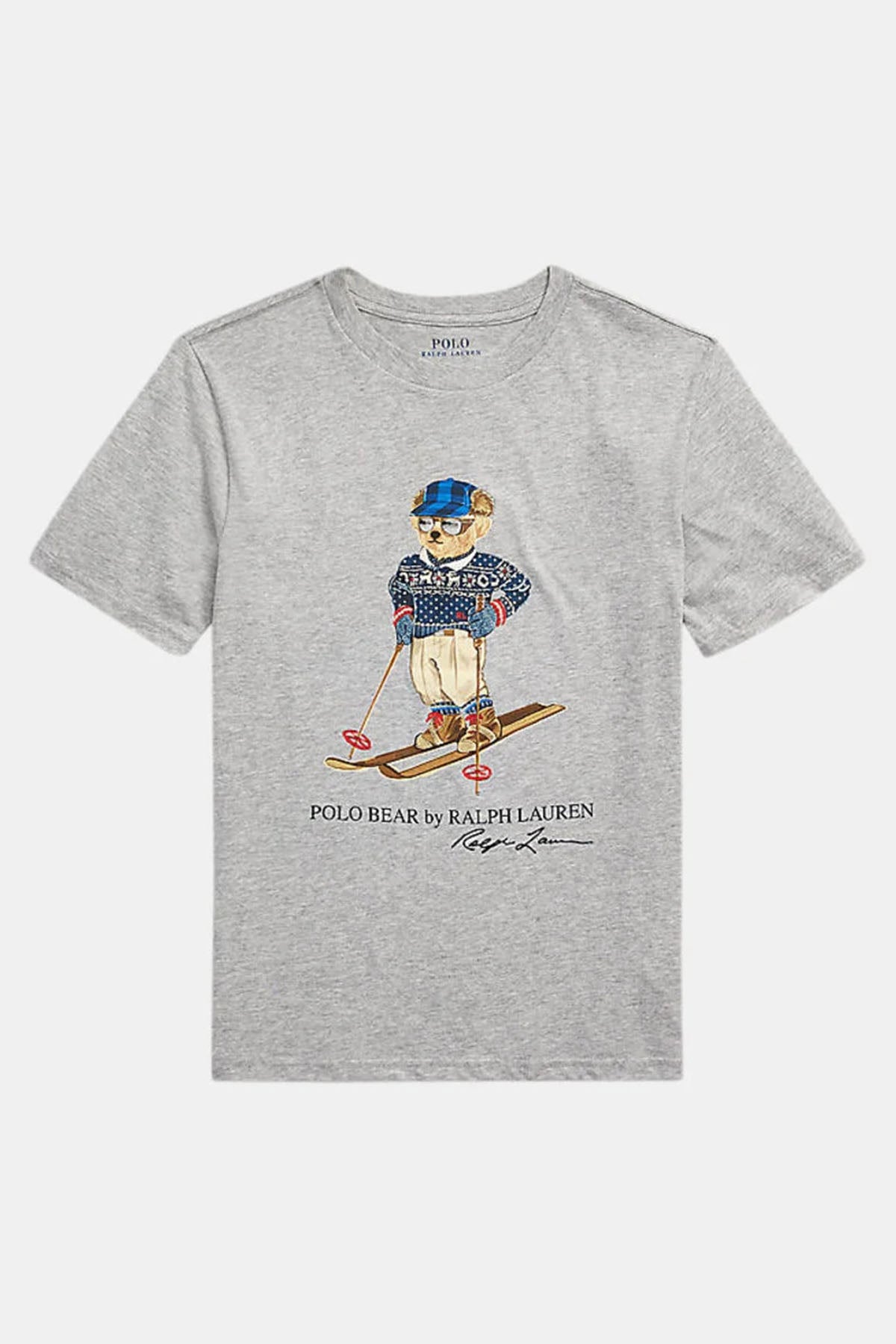 Polo Ralph Lauren Kids S-L Beden Erkek Çocuk Kayak Temalı Polo Bear T-shirt-Libas Trendy Fashion Store