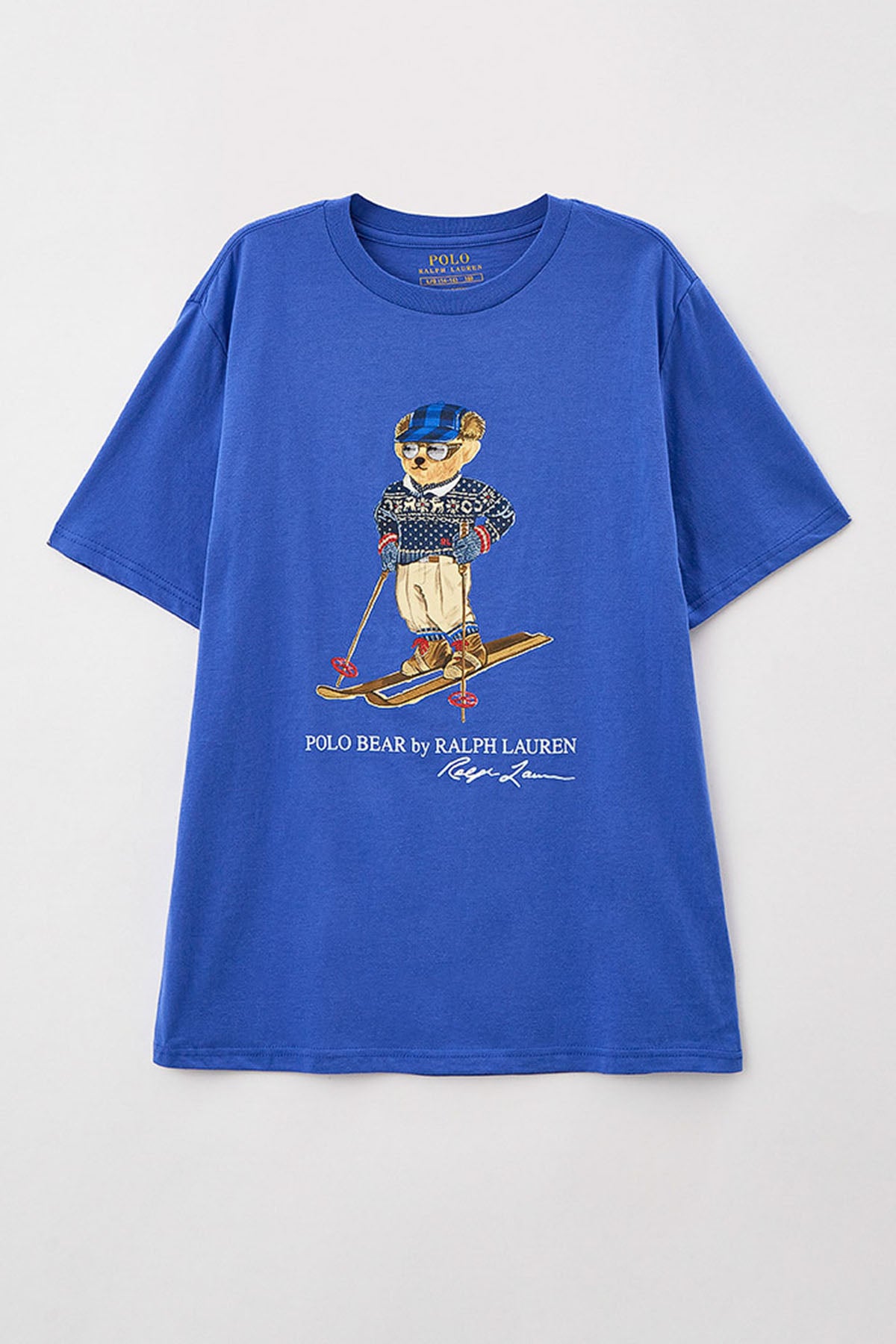 Polo Ralph Lauren Kids S-L Beden Erkek Çocuk Kayak Temalı Polo Bear T-shirt-Libas Trendy Fashion Store