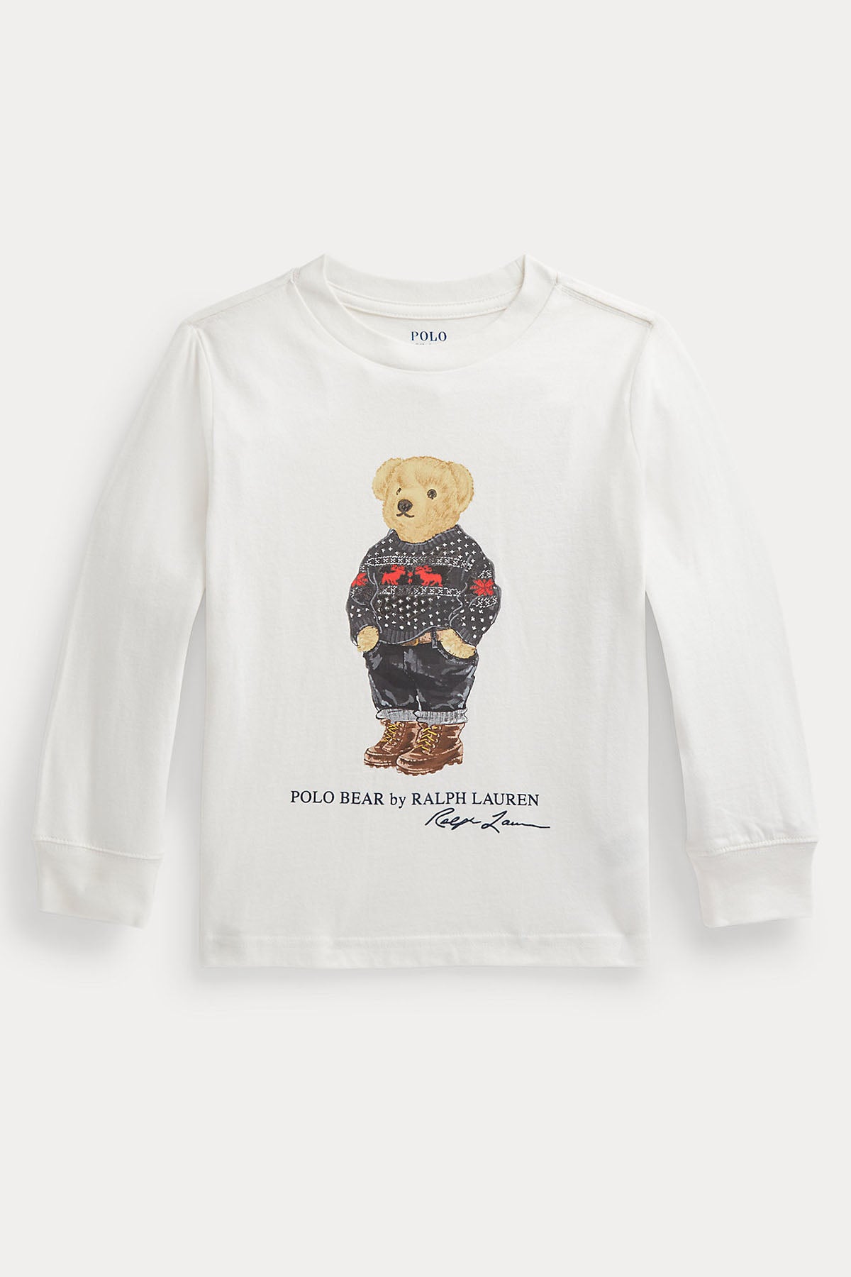 Polo Ralph Lauren Kids 2-4 Yaş Erkek Çocuk Polo Bear Uzun Kollu T-shirt-Libas Trendy Fashion Store