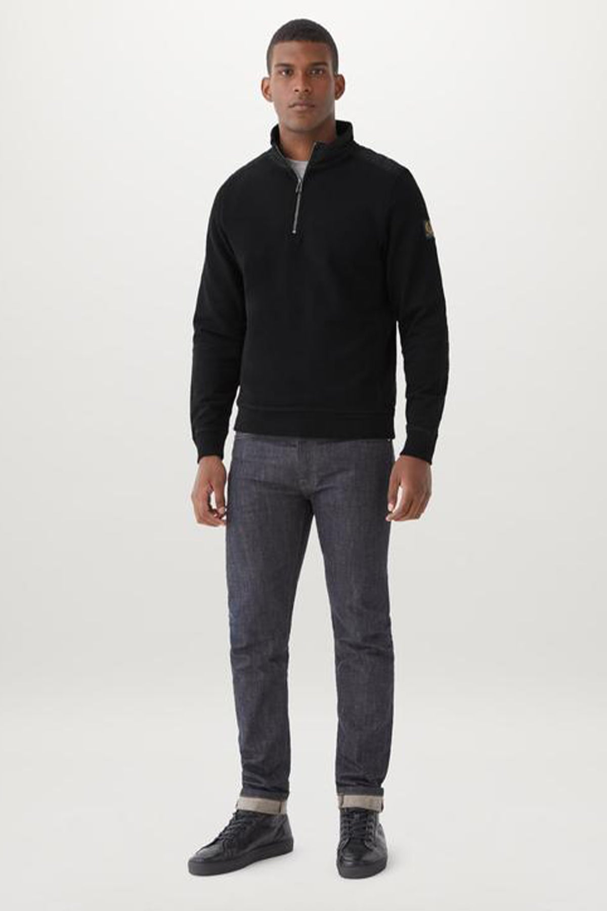 Belstaff Jaxon Yarım Fermuarlı Polar Sweatshirt-Libas Trendy Fashion Store