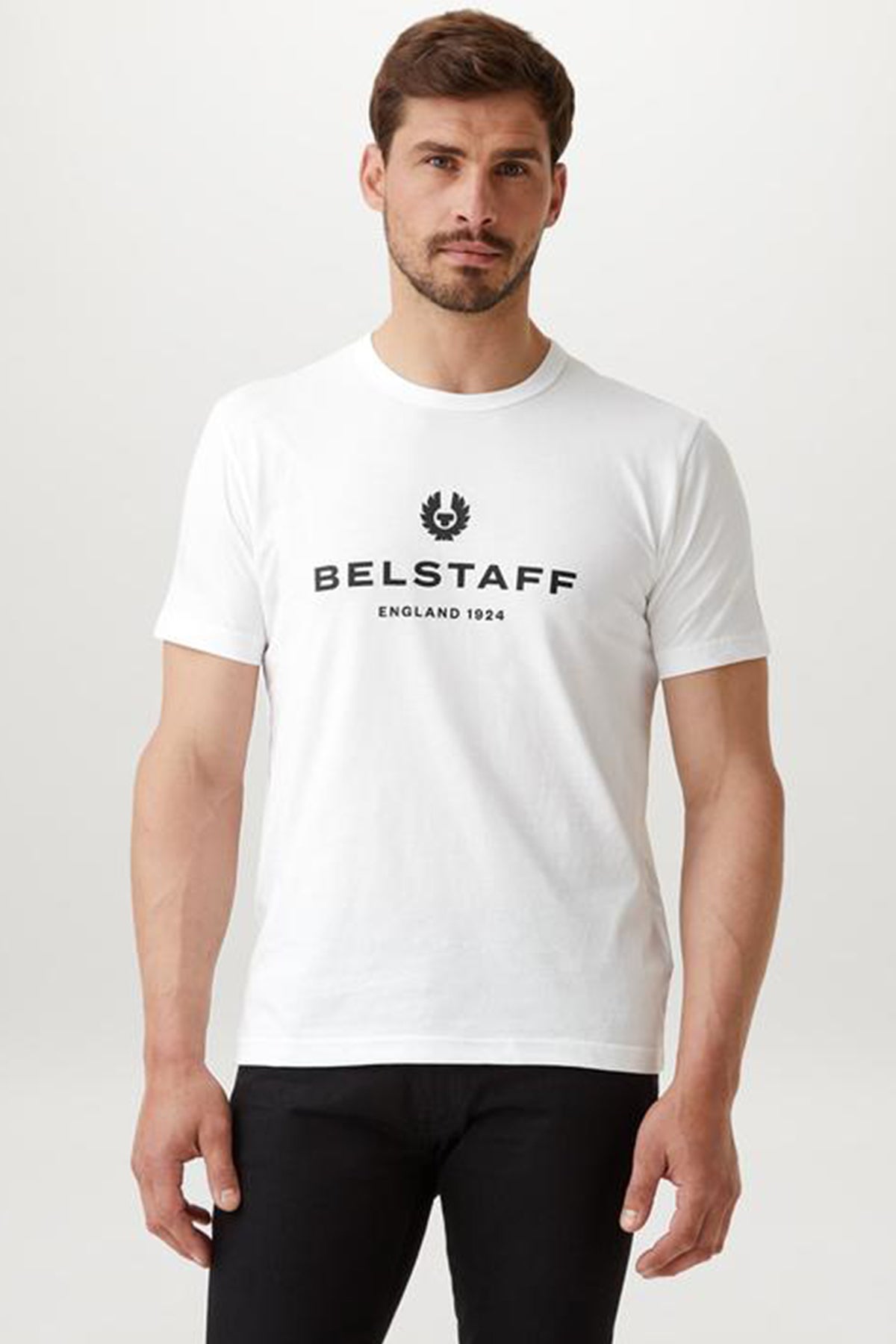 Belstaff 1924 Yuvarlak Yaka Logolu T-shirt-Libas Trendy Fashion Store