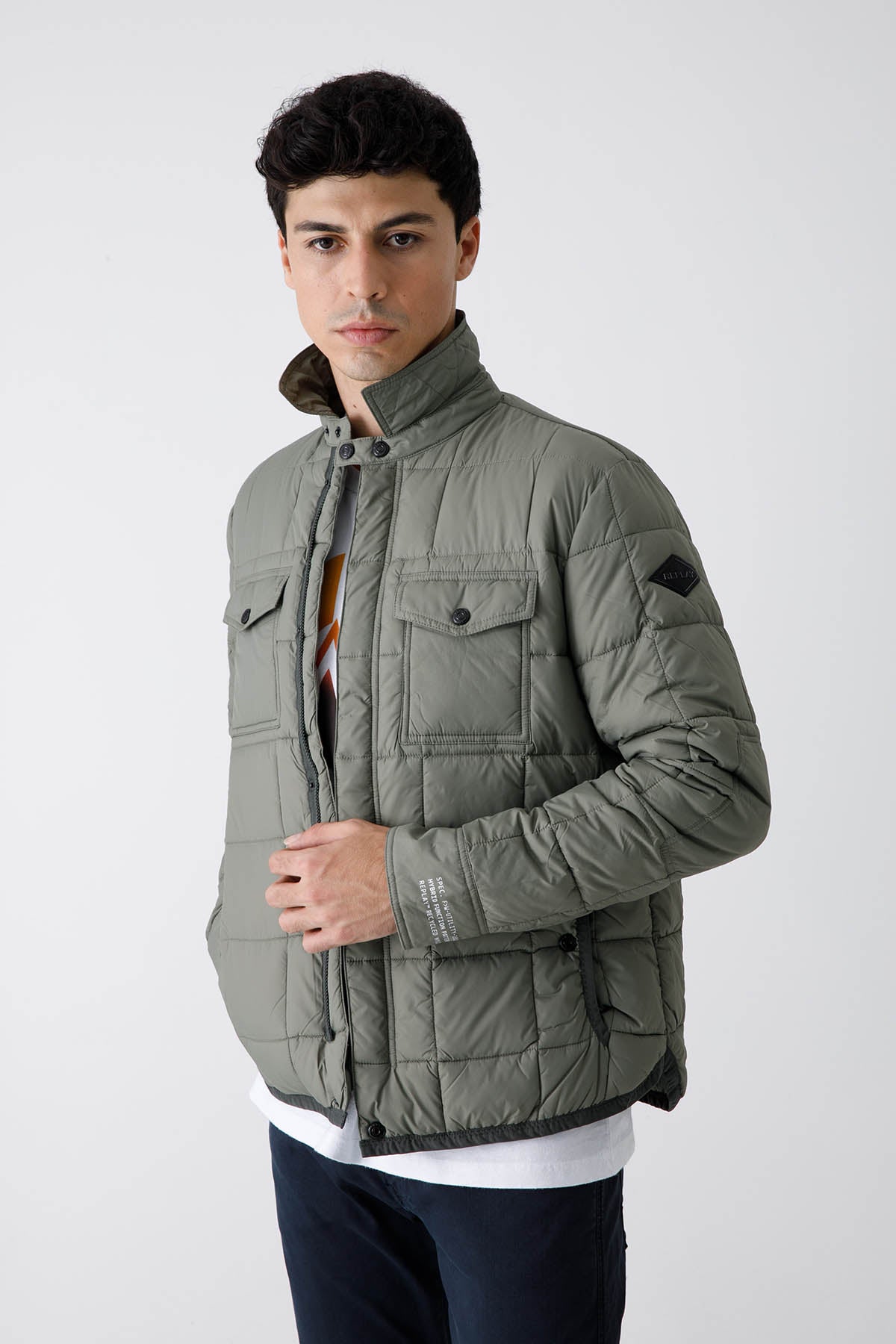 Replay Cep Detaylı İnce Puffer Ceket-Libas Trendy Fashion Store