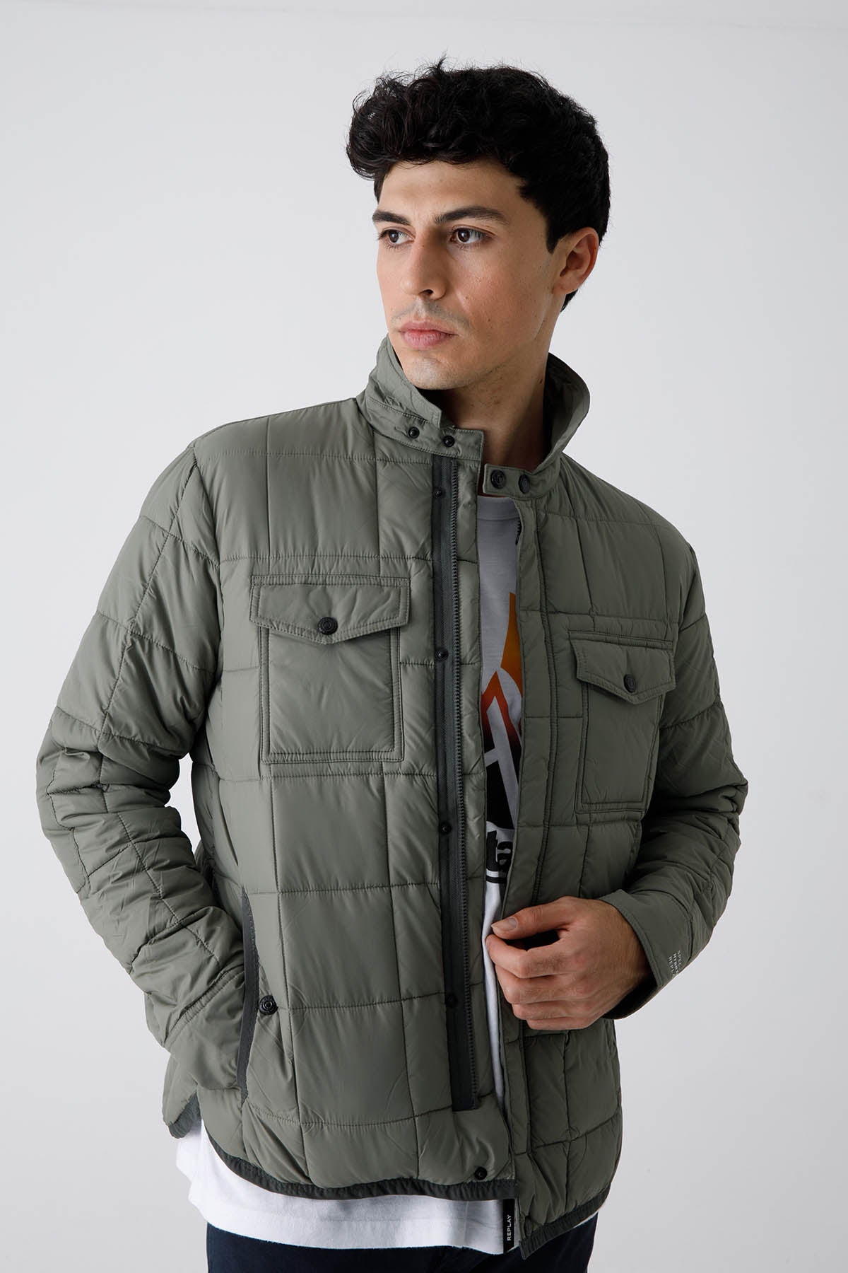 Replay Cep Detaylı İnce Puffer Ceket-Libas Trendy Fashion Store