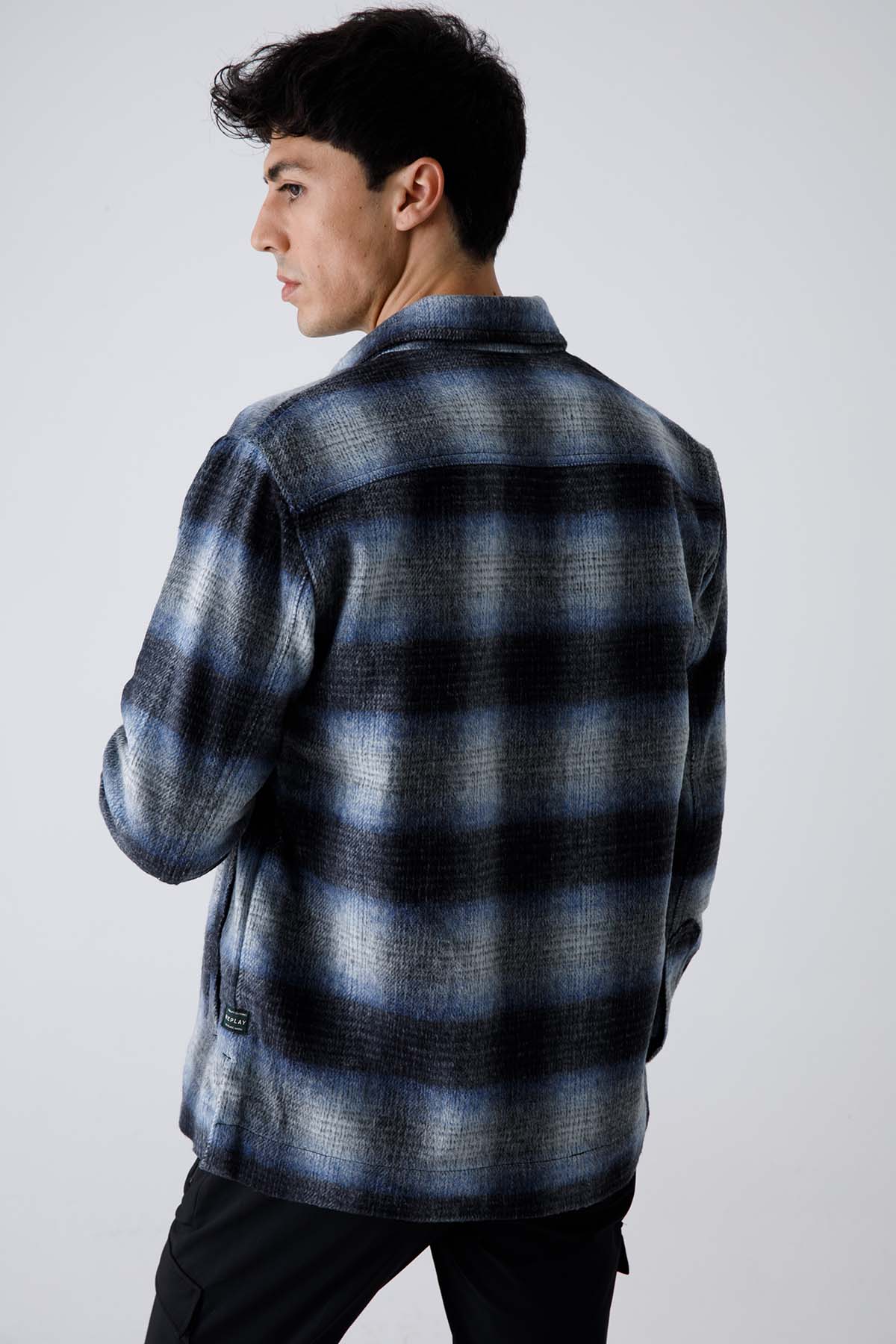 Replay Geniş Kesim Kareli Yün Gömlek Ceket-Libas Trendy Fashion Store