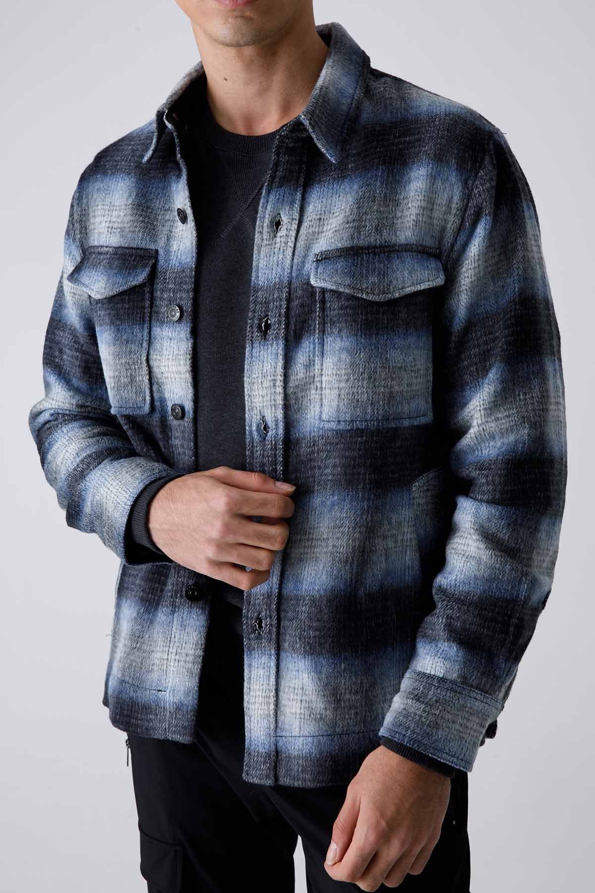 Replay Geniş Kesim Kareli Yün Gömlek Ceket-Libas Trendy Fashion Store