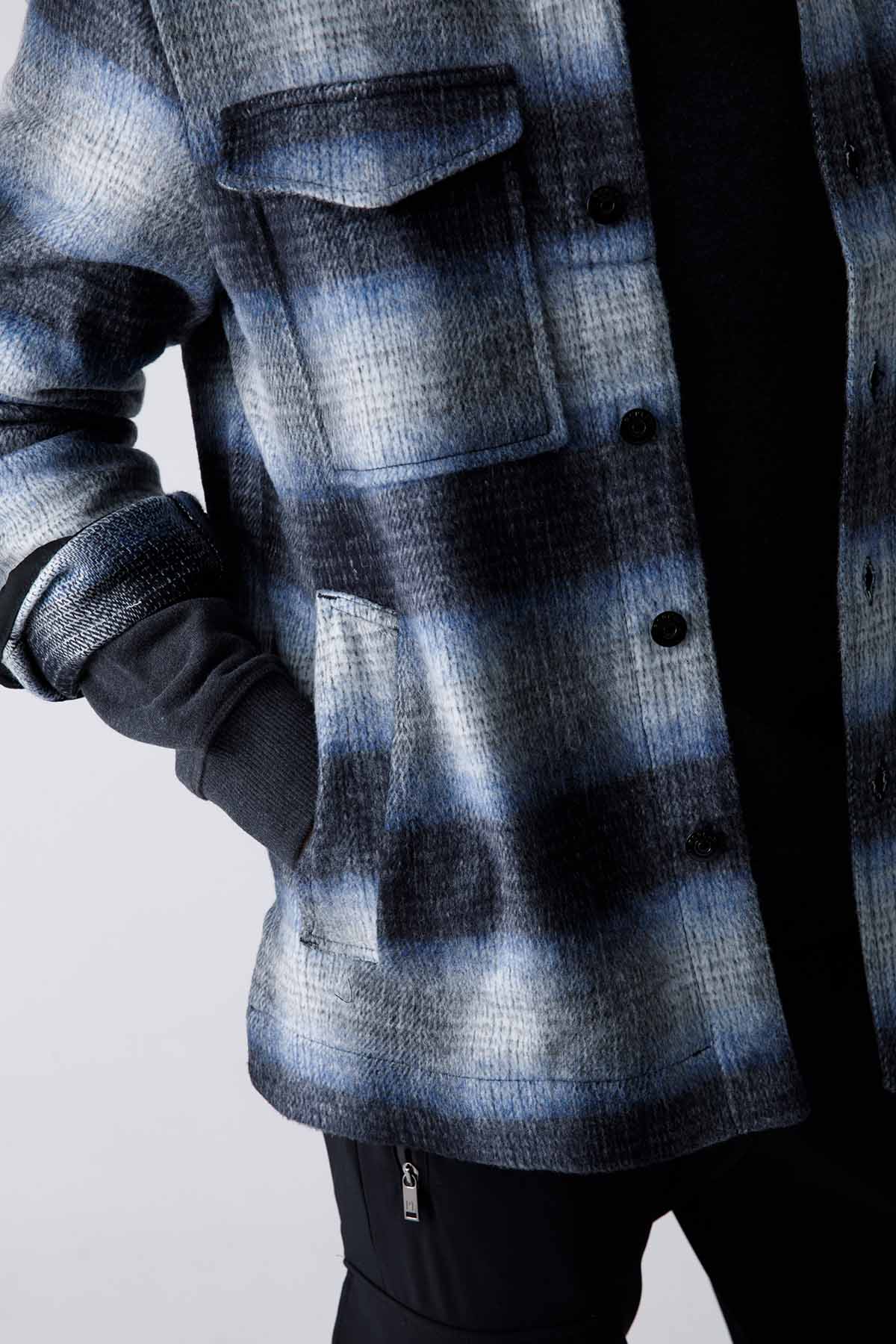 Replay Geniş Kesim Kareli Yün Gömlek Ceket-Libas Trendy Fashion Store
