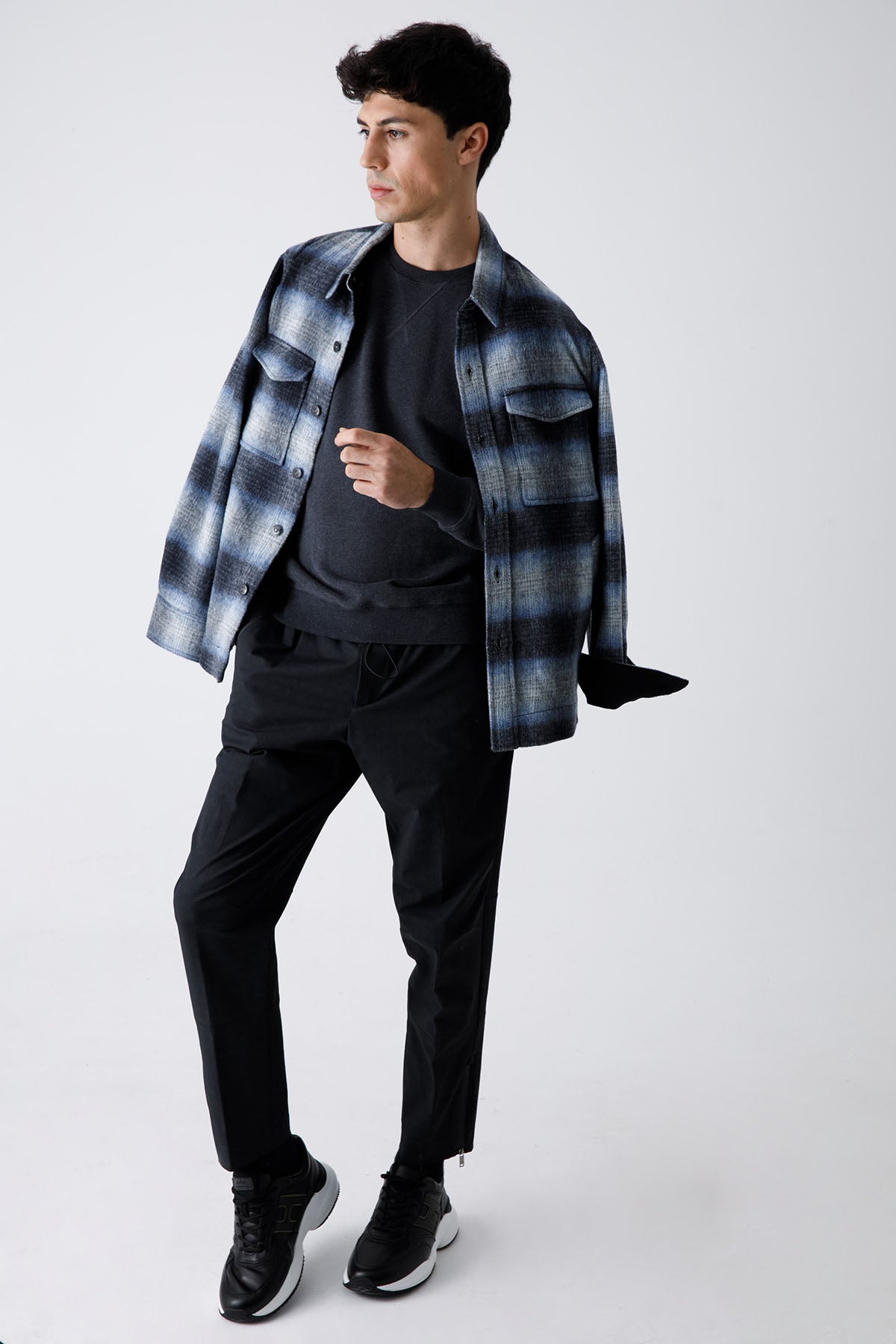 Replay Geniş Kesim Kareli Yün Gömlek Ceket-Libas Trendy Fashion Store