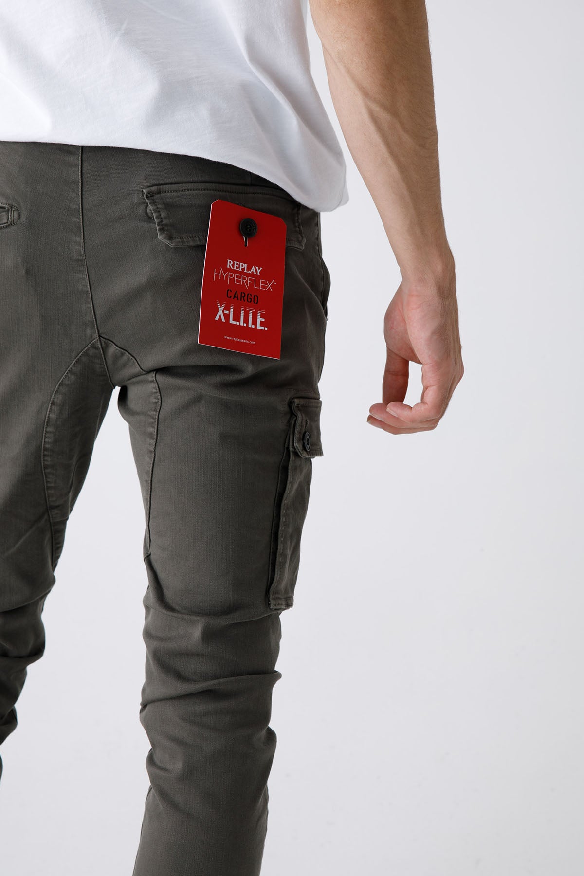 Replay Jaan Hyperflex X-Lite Slim Fit Kargo Pantolon-Libas Trendy Fashion Store